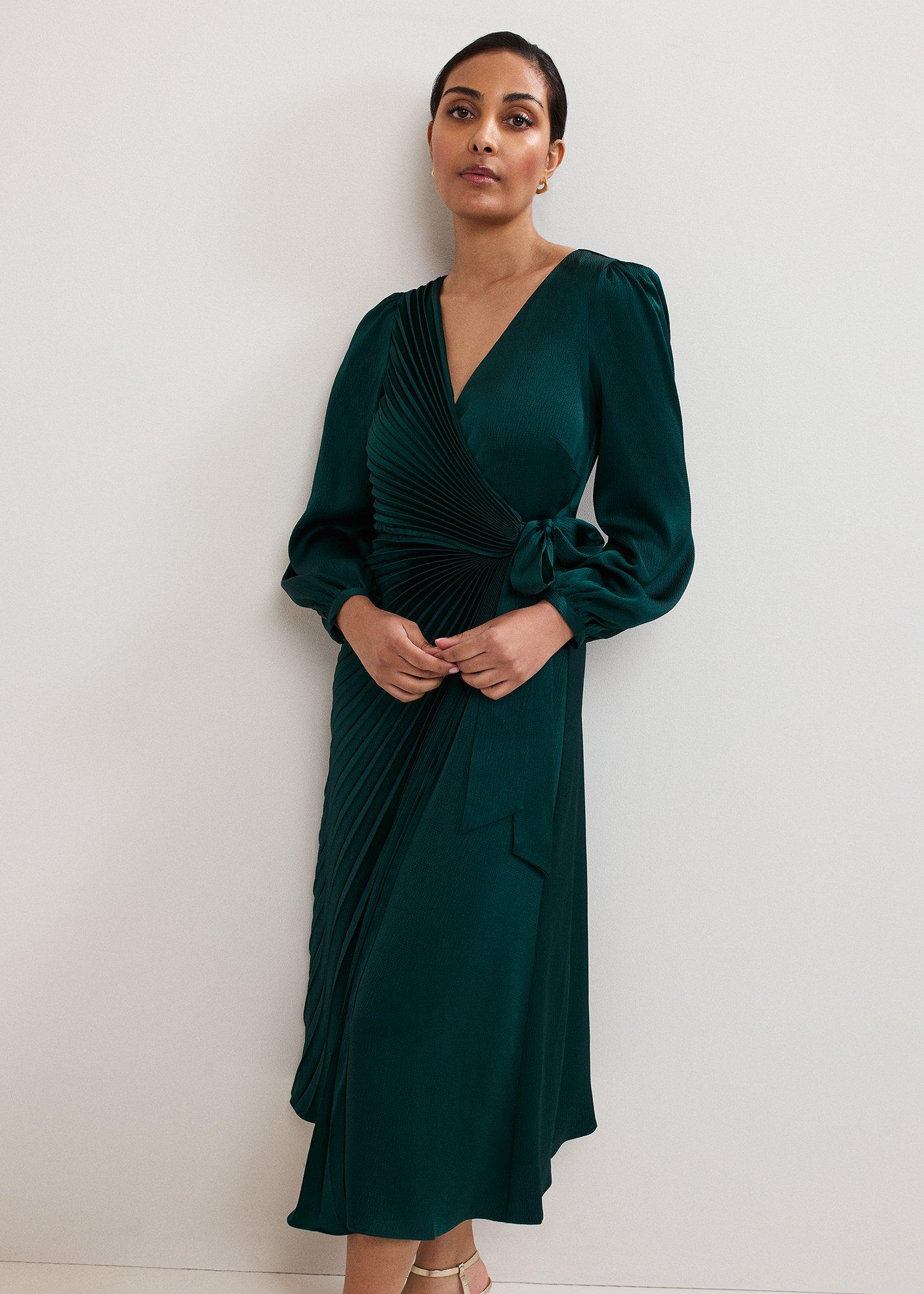 Petite Gracie Sunray Pleated Midi Dress