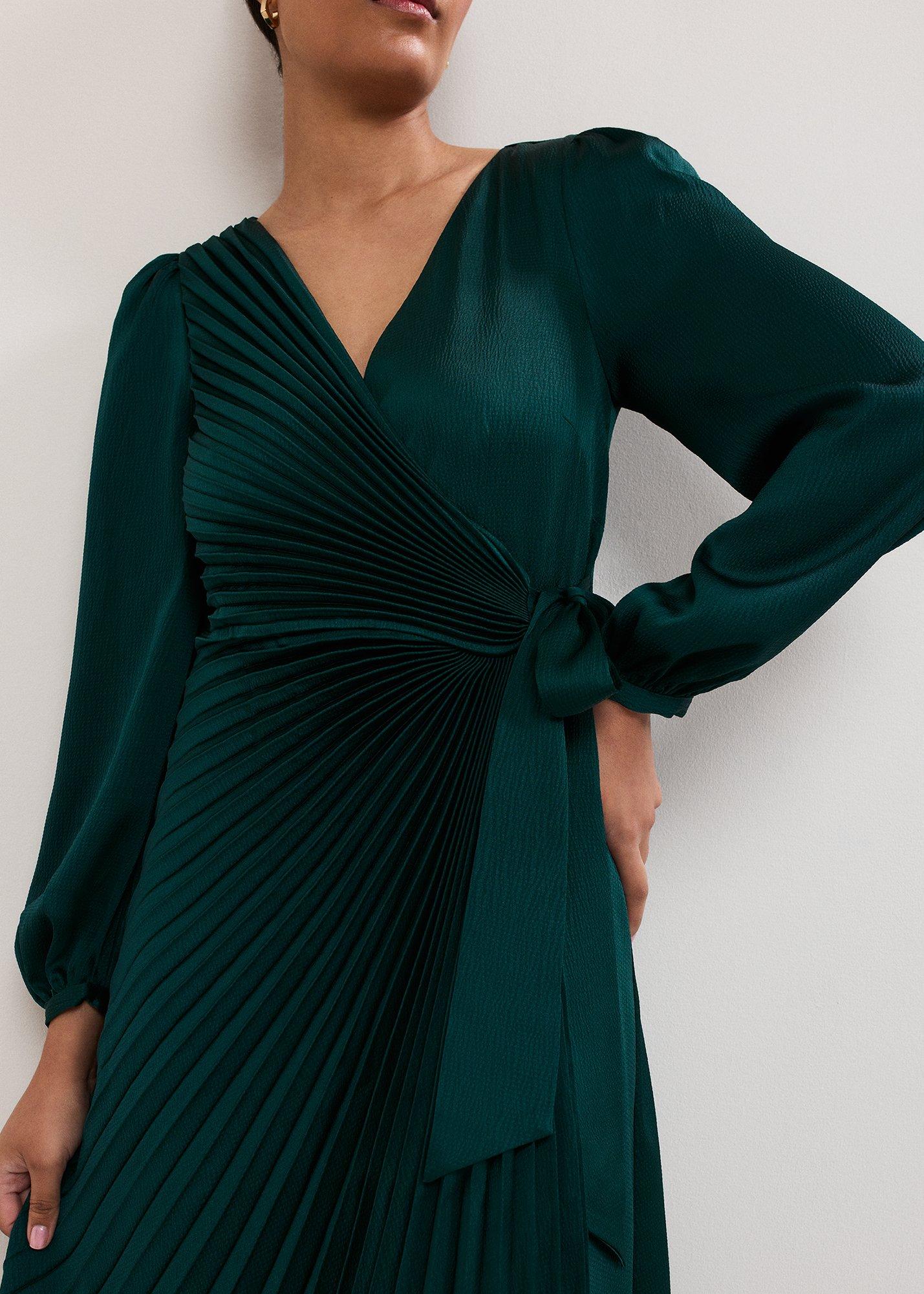 Petite Gracie Sunray Pleated Midi Dress
