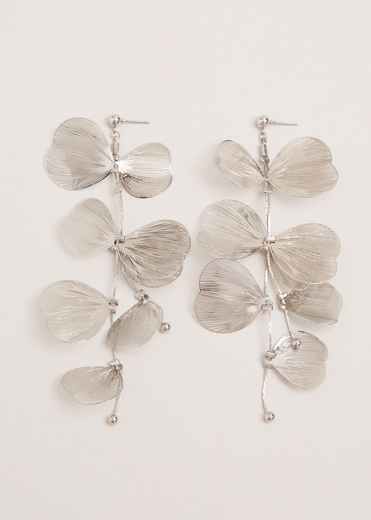 ${product-id}-Petal Drop Earrings-Silver-${view-type}