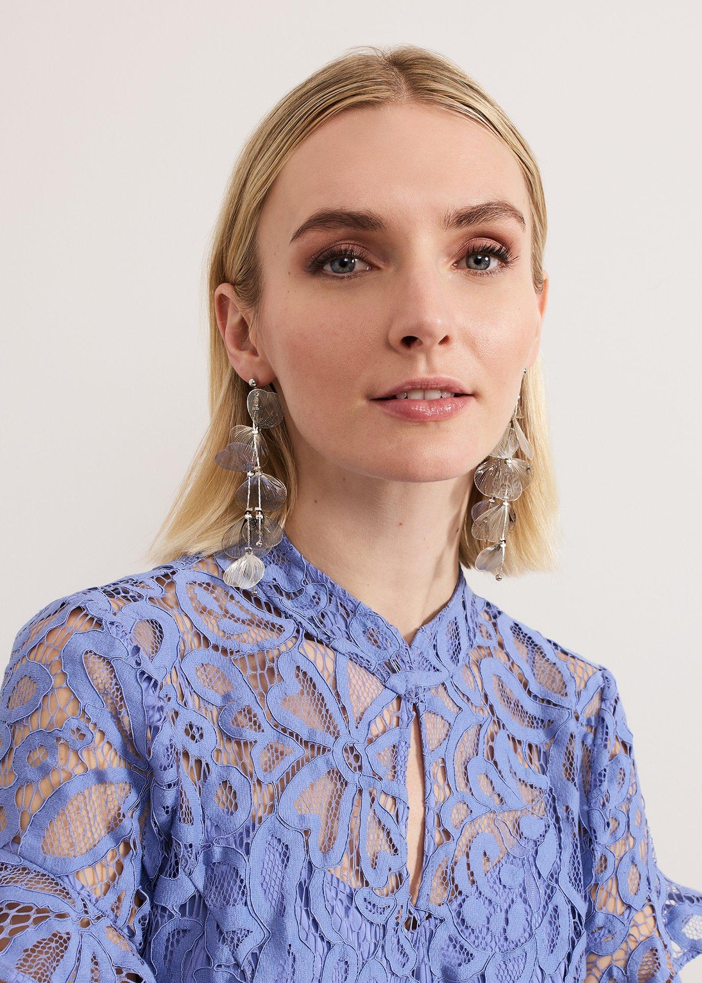 ${product-id}-Petal Drop Earrings-Silver-${view-type}