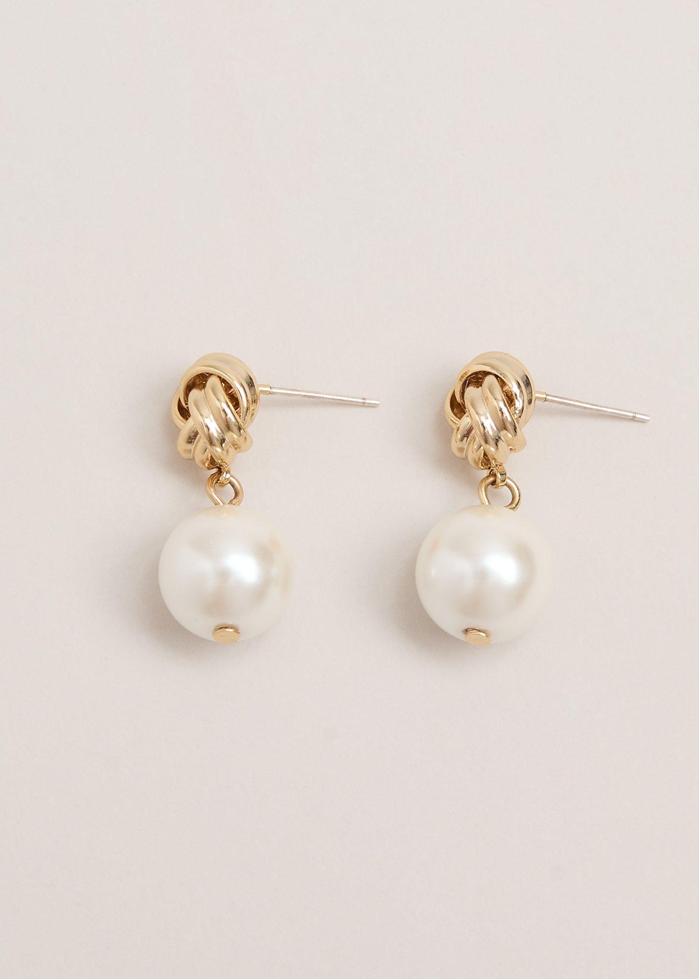 Pearl And Knot Drop