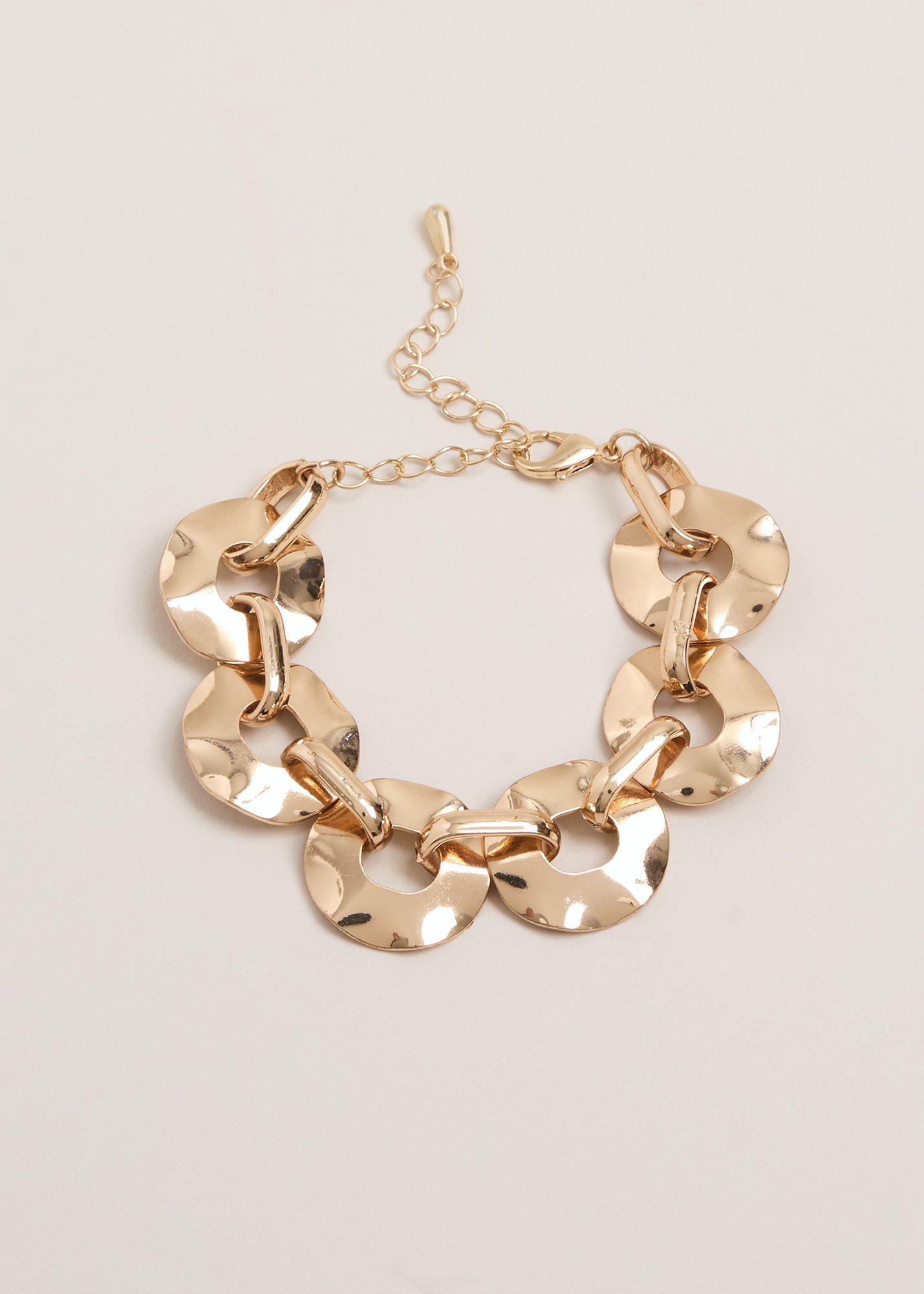 Gold Flat Chain Bracelet