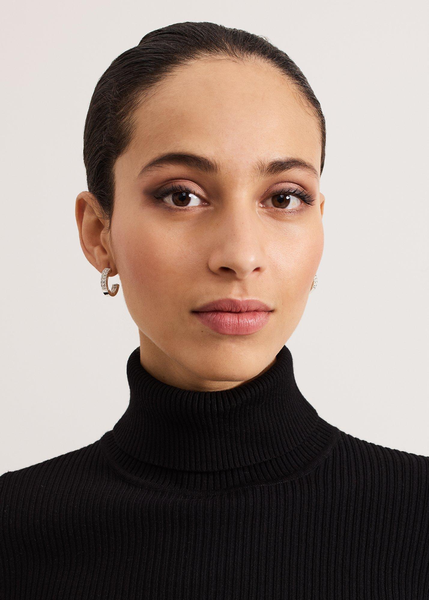 ${product-id}-Crystal Mini Hoops-Silver-${view-type}