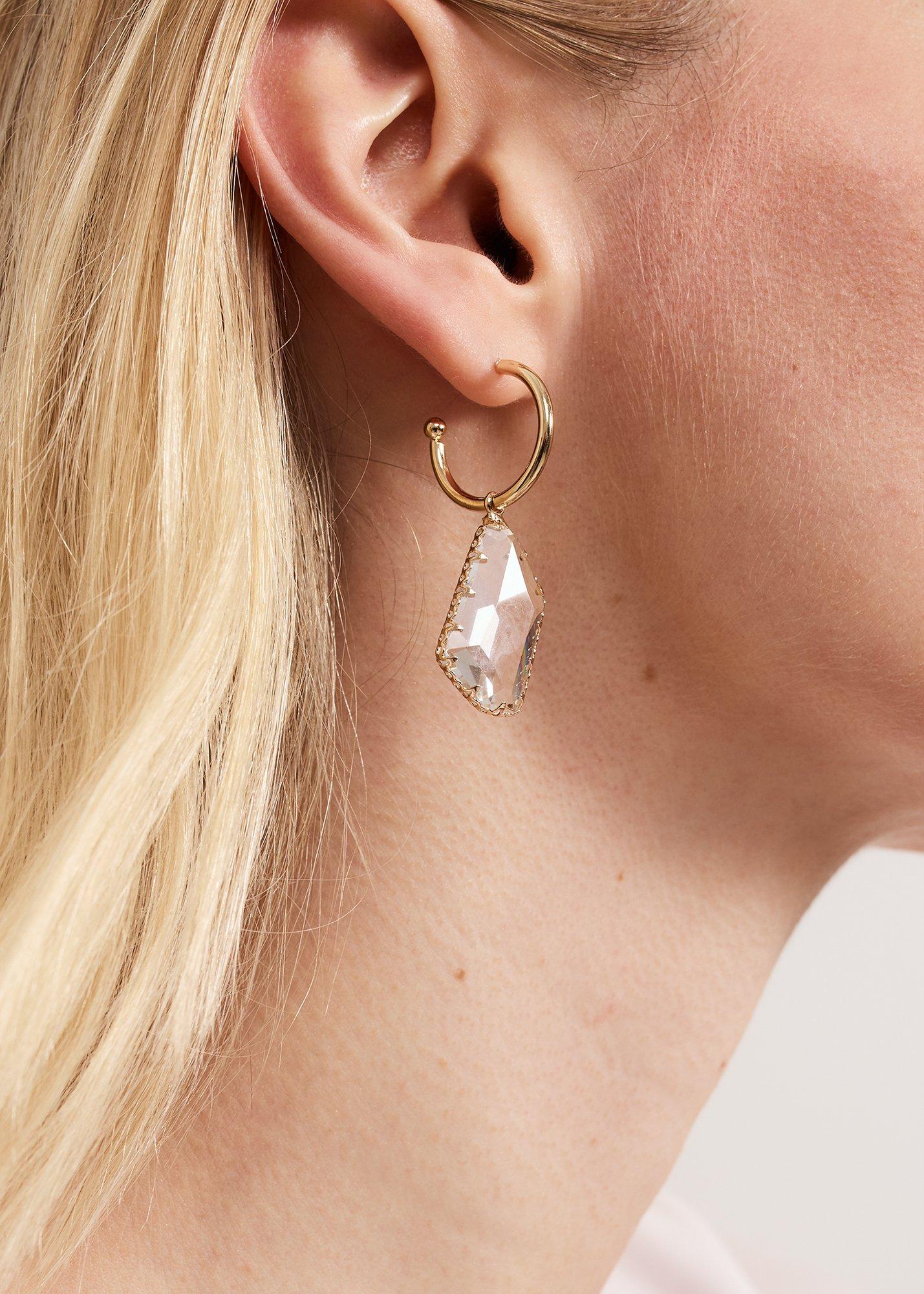 ${product-id}-Stone Hoop Earrings-Metallic-${view-type}