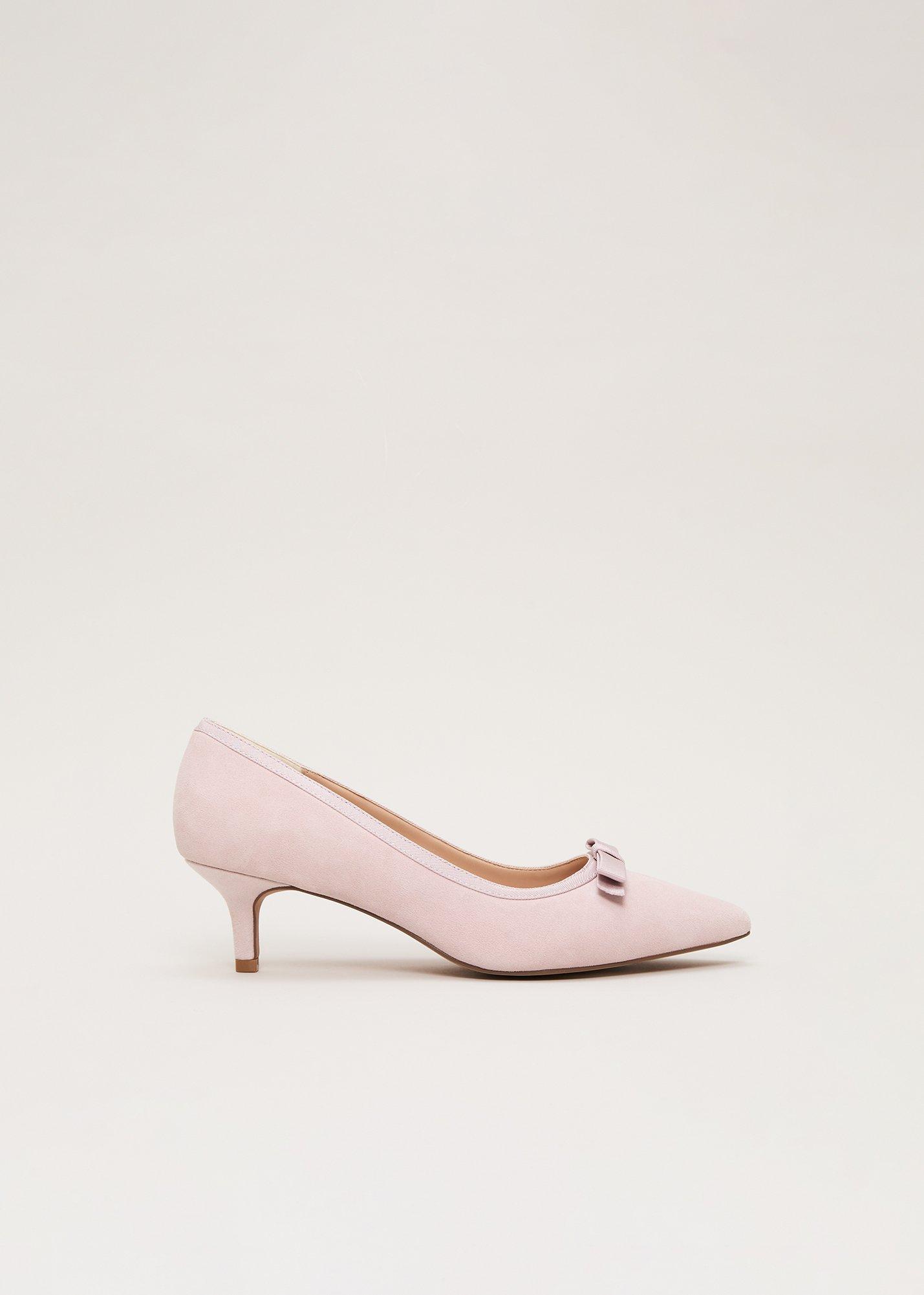 Pink Bow Kitten Court Shoe