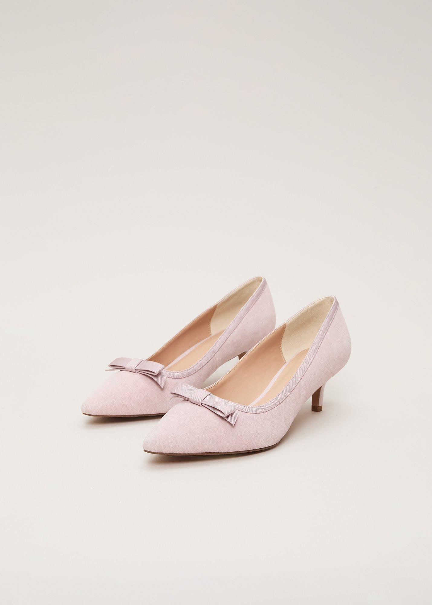 Pink Bow Kitten Court Shoe