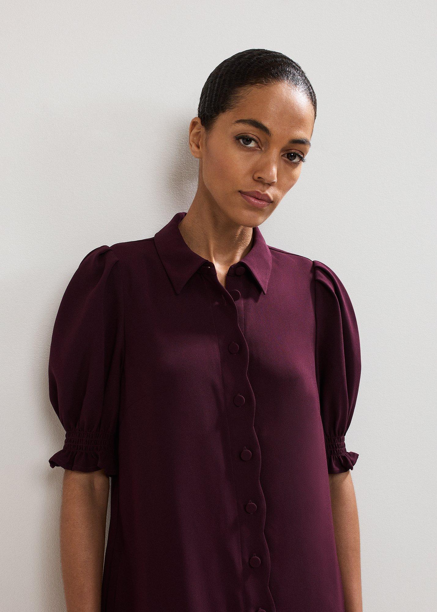 ${product-id}-Candice Scallop Dress-Burgundy-${view-type}
