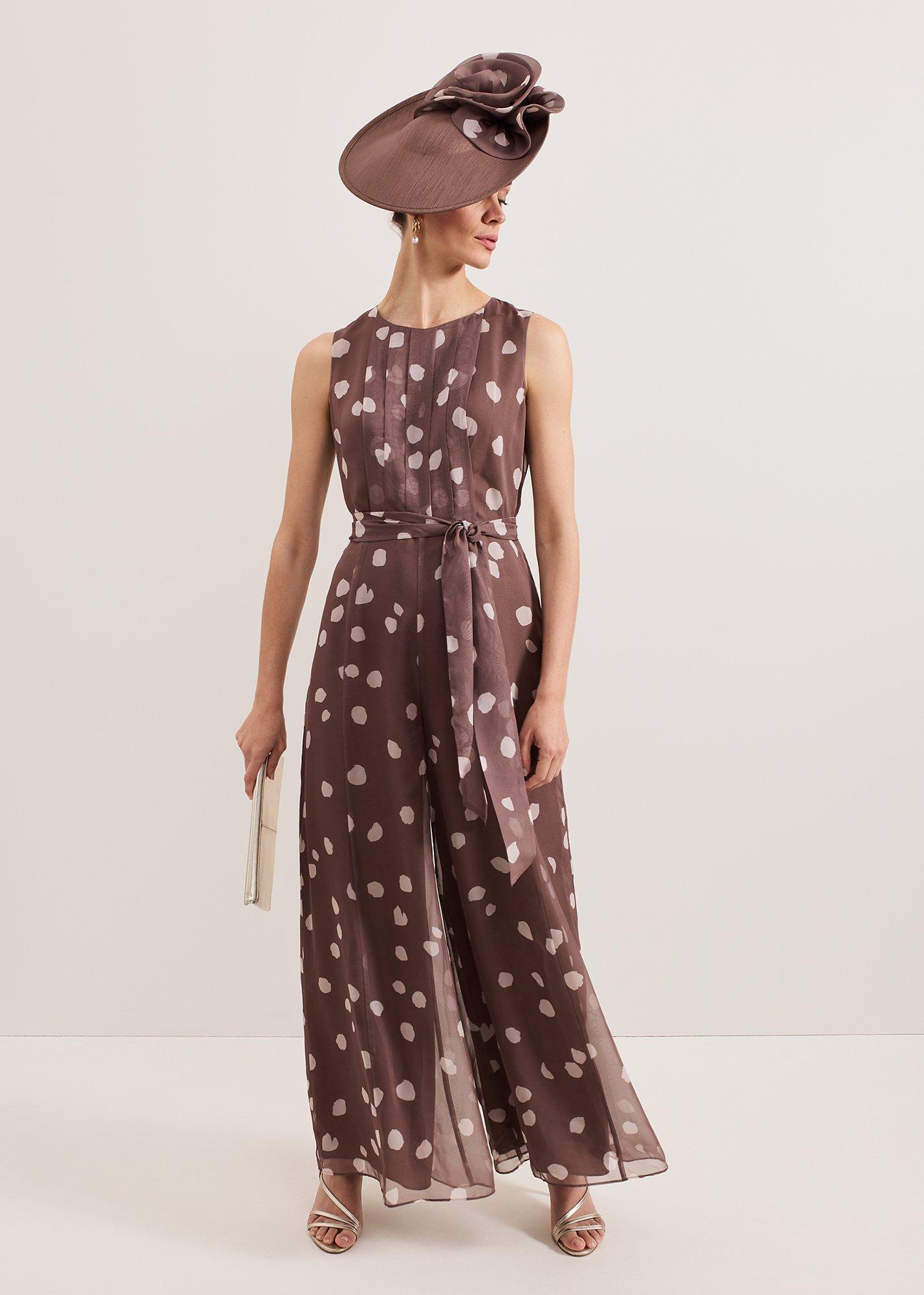 Maxine Spot Chiffon Jumpsuit