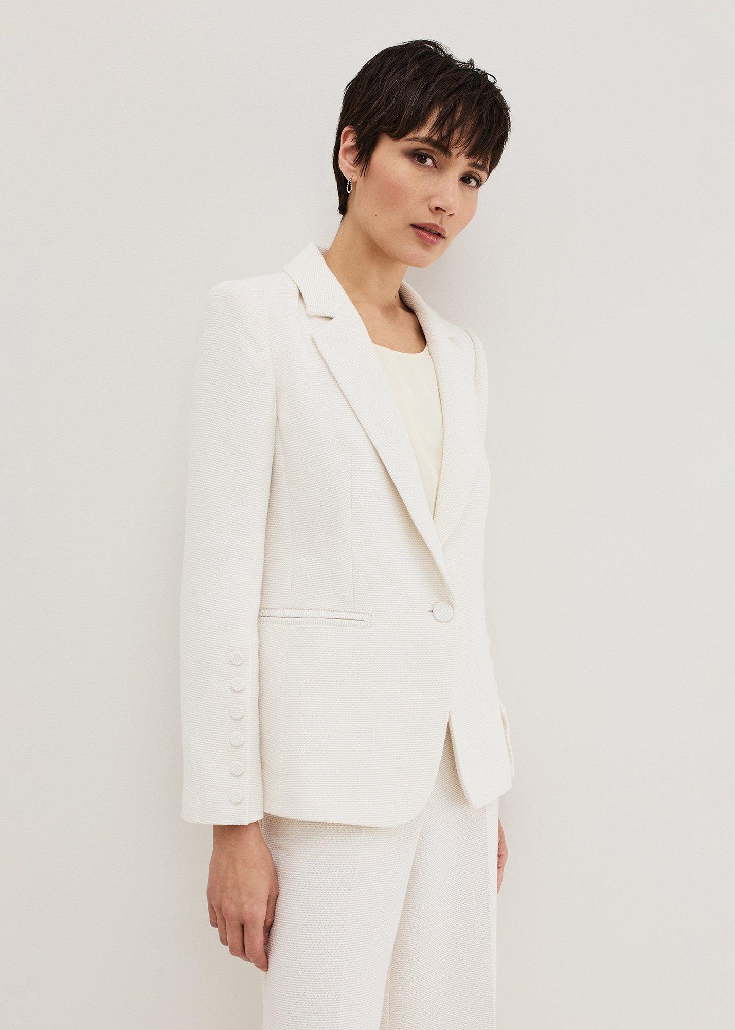 Bridgette Cream Textured Blazer