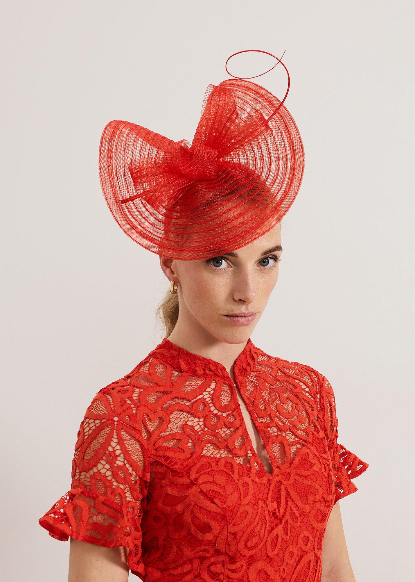 Red Twist Fascinator