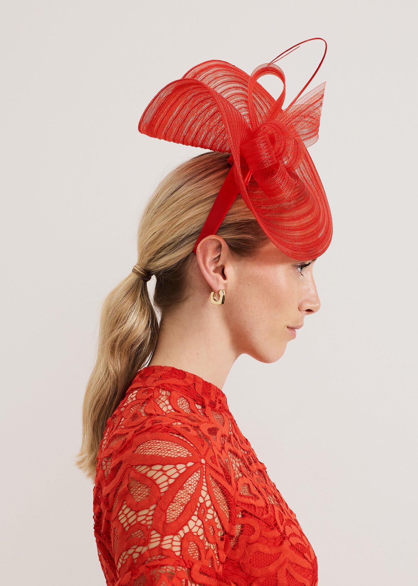 Red Twist Fascinator
