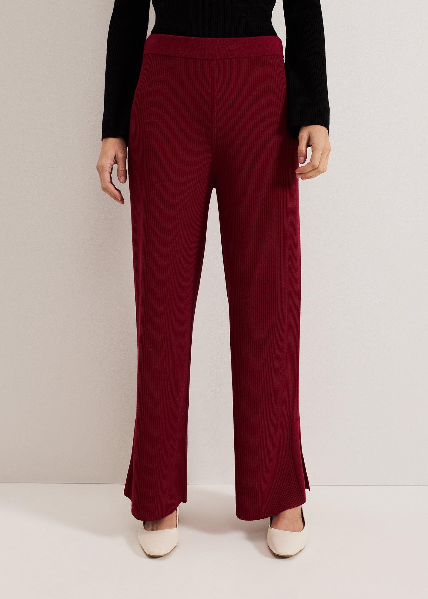 ${product-id}-Lori Ribbed Trouser-Burgundy-${view-type}