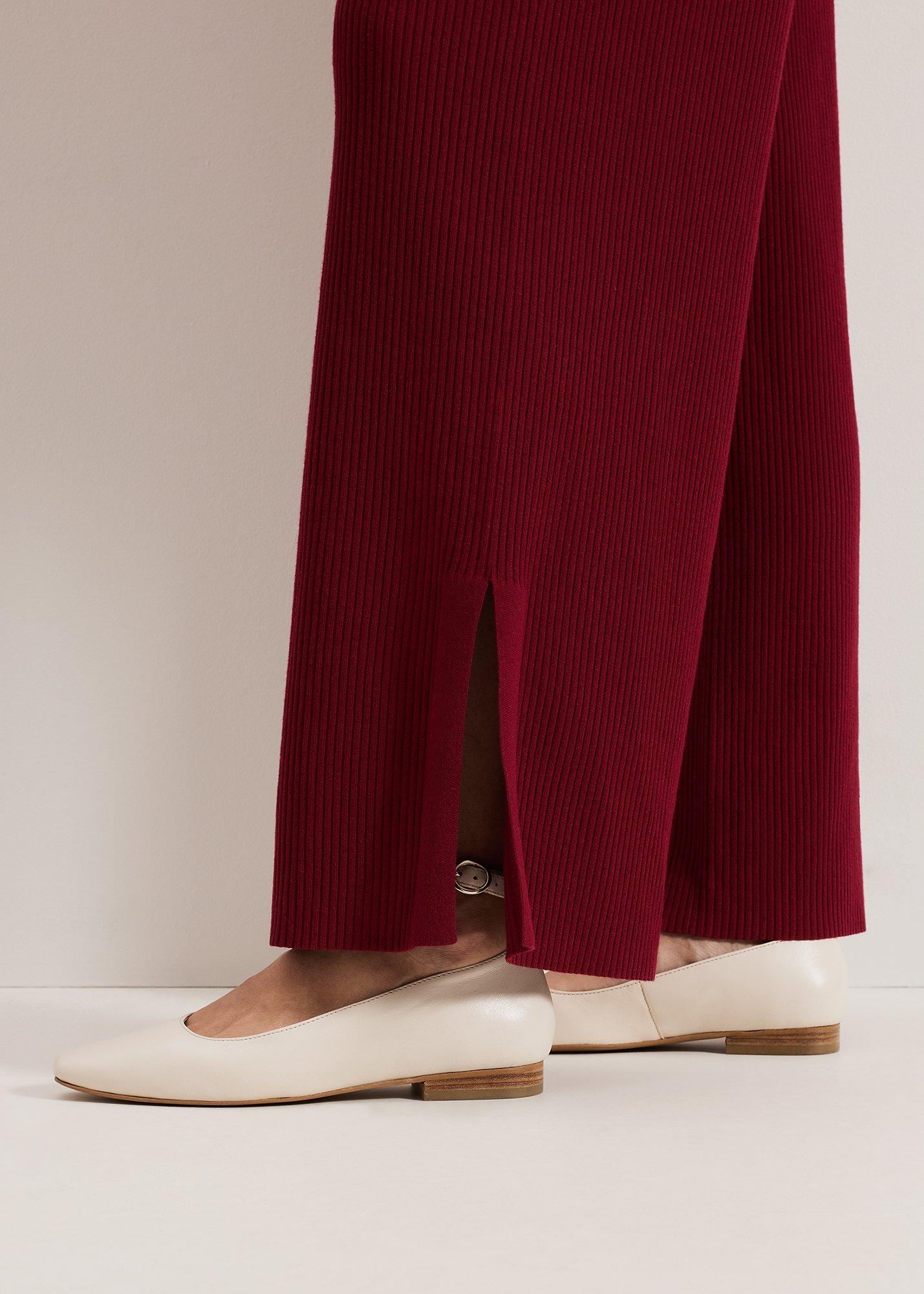 ${product-id}-Lori Ribbed Trouser-Burgundy-${view-type}