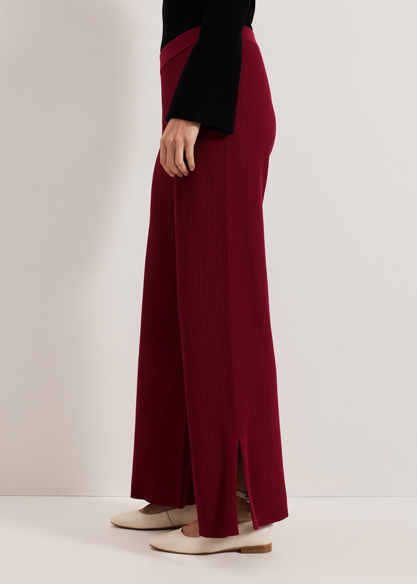 ${product-id}-Lori Ribbed Trouser-Burgundy-${view-type}
