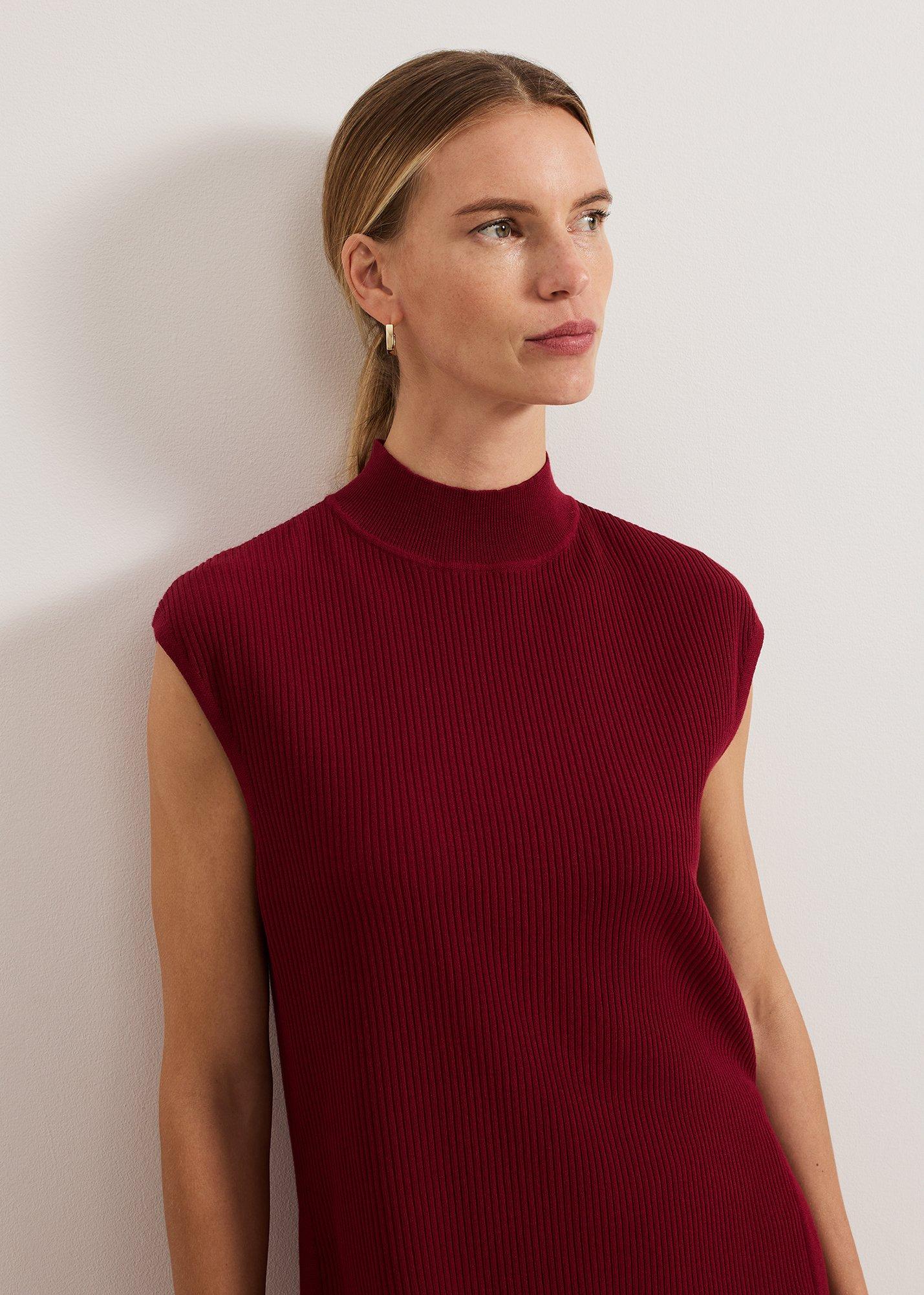 ${product-id}-Lori Ribbed Tunic-Burgundy-${view-type}