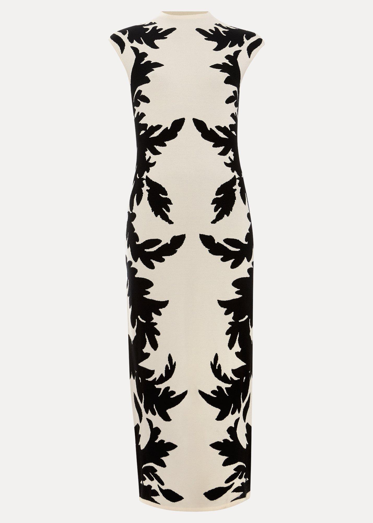 ${product-id}-Beth Jacqaurd Dress-Black/Ivory-${view-type}