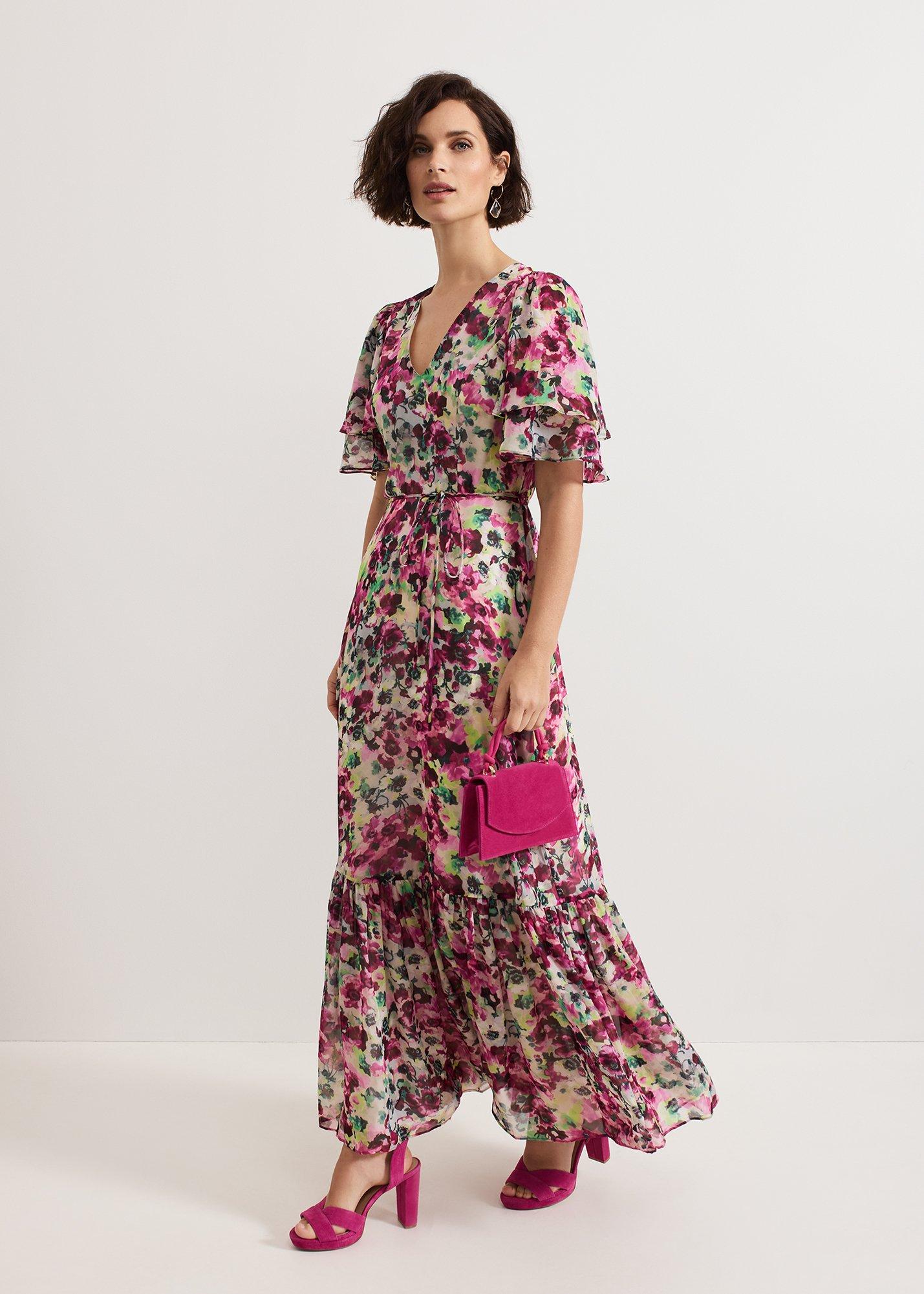 Violet Floral Dress