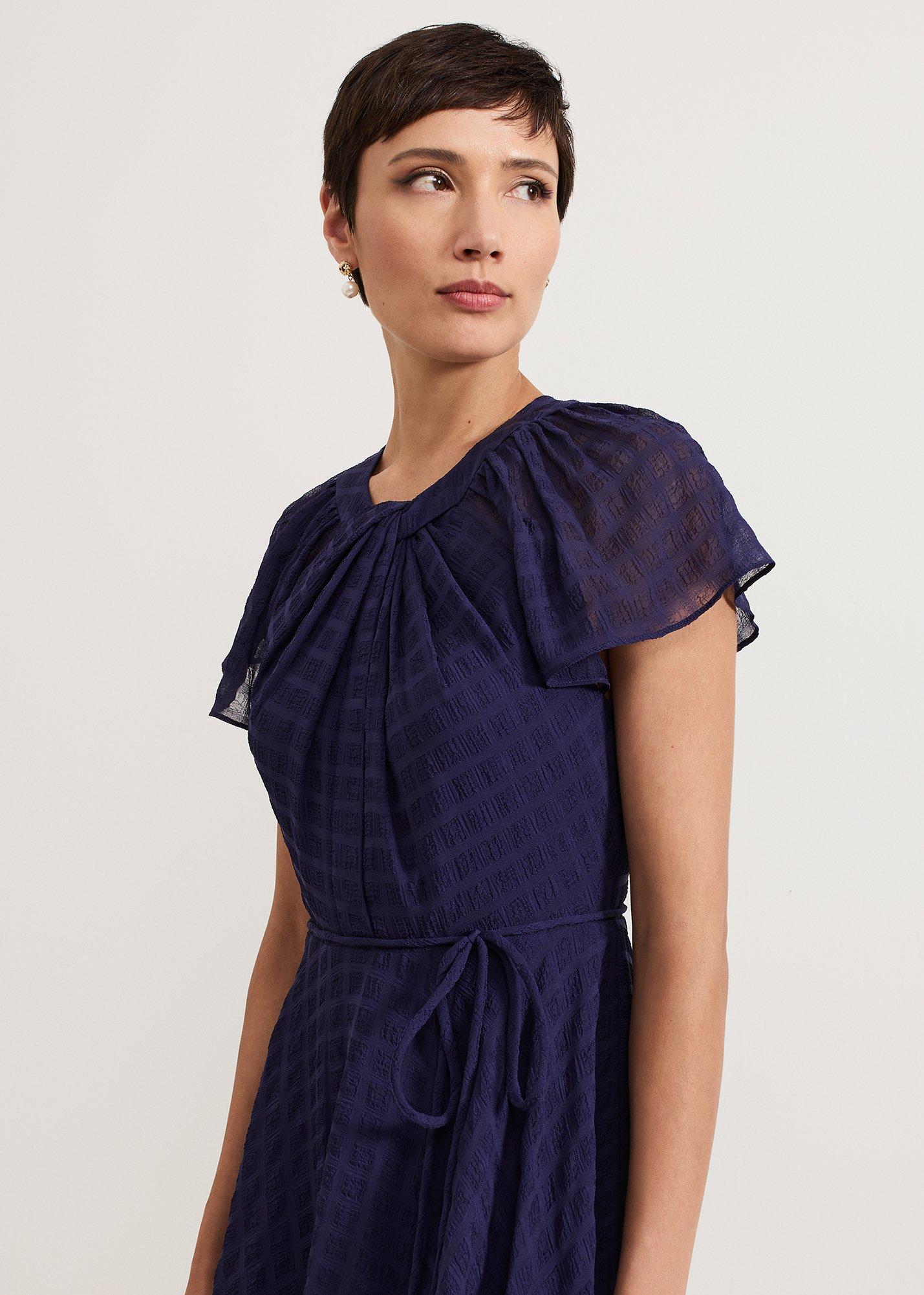${product-id}-Gwen Textured Dress-Navy-${view-type}