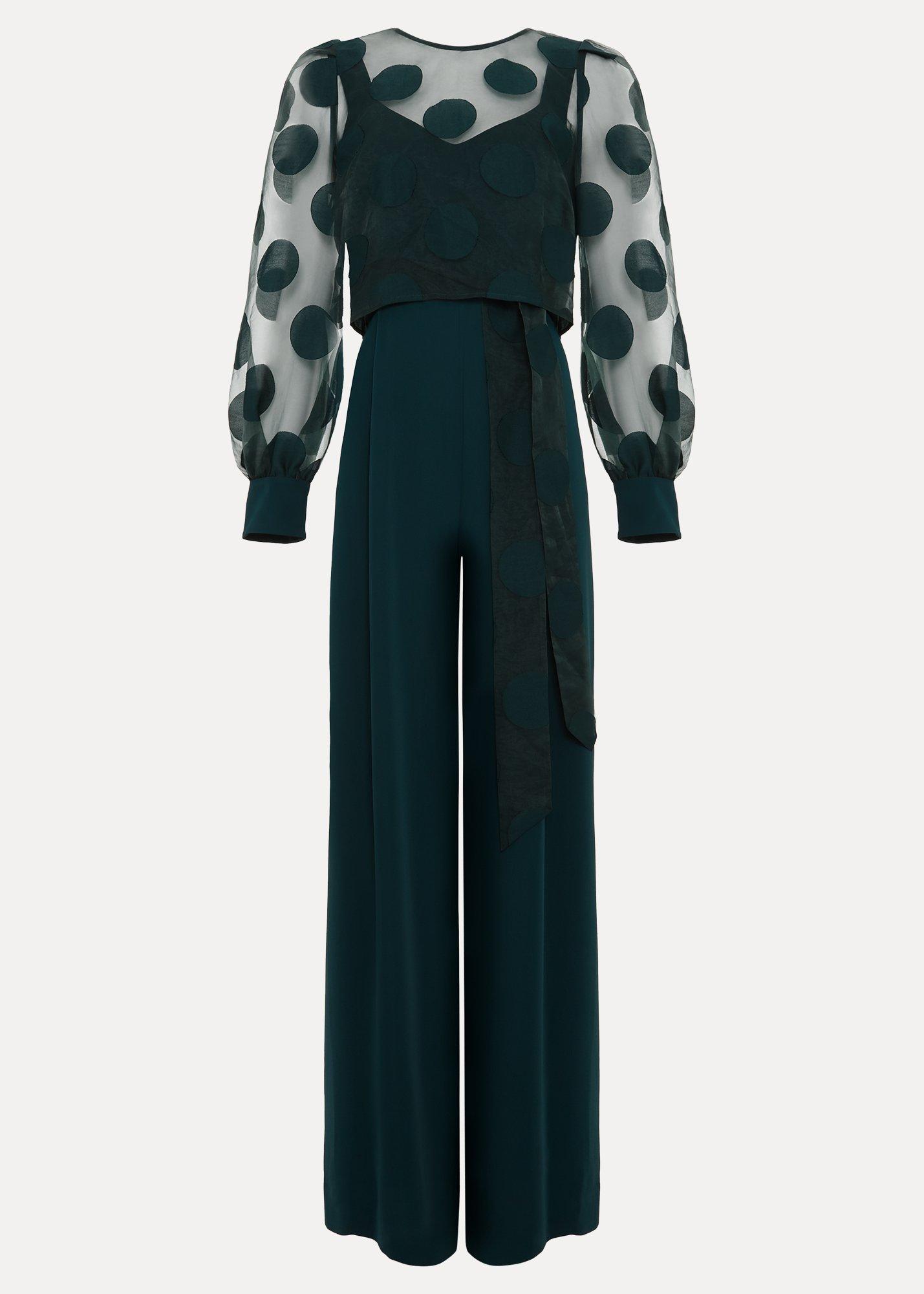 ${product-id}-Davina Spot Jumpsuit-Dark Green-${view-type}