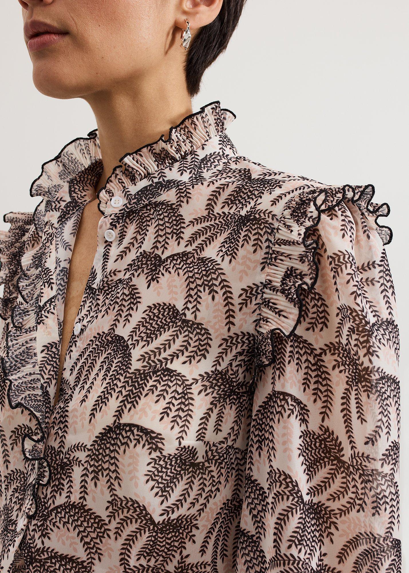 ${product-id}-Serena Frill Blouse-Multi-${view-type}