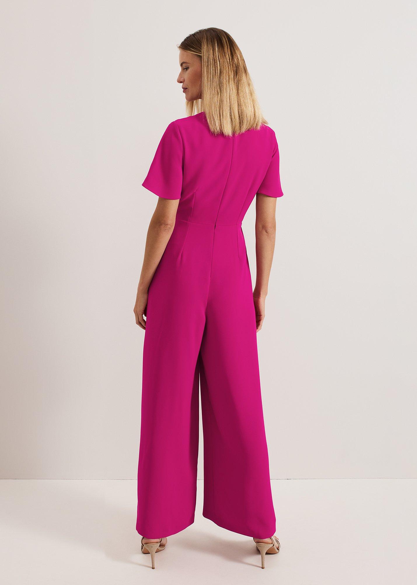 Julissa Pink Wide Leg Jumpsuit.