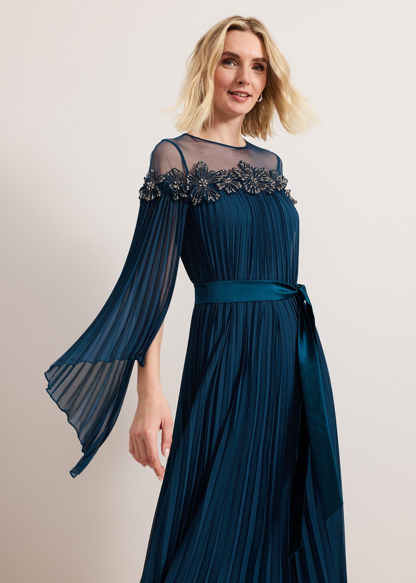 ${product-id}-Mavery Beaded Dress-Teal-${view-type}