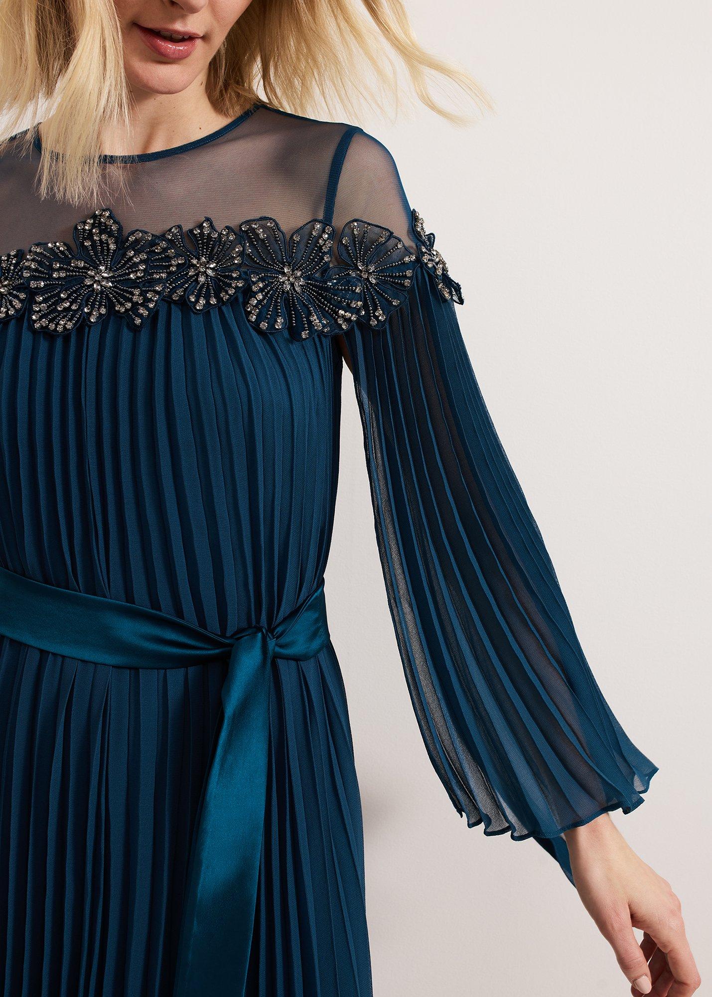${product-id}-Mavery Beaded Dress-Teal-${view-type}