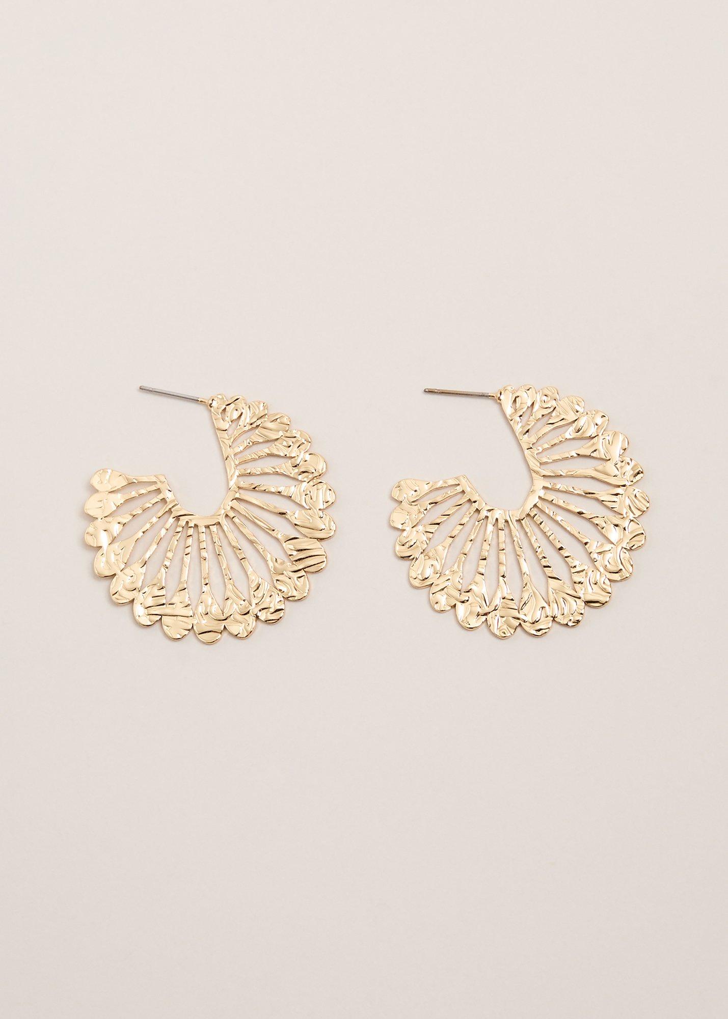 Sunray Hoop Earrings