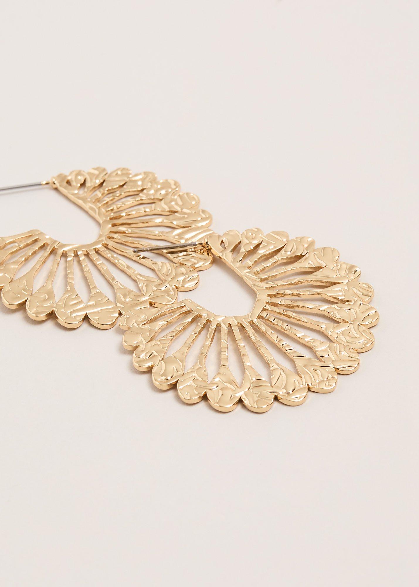 ${product-id}-Sunray Hoop Earrings-Gold-${view-type}