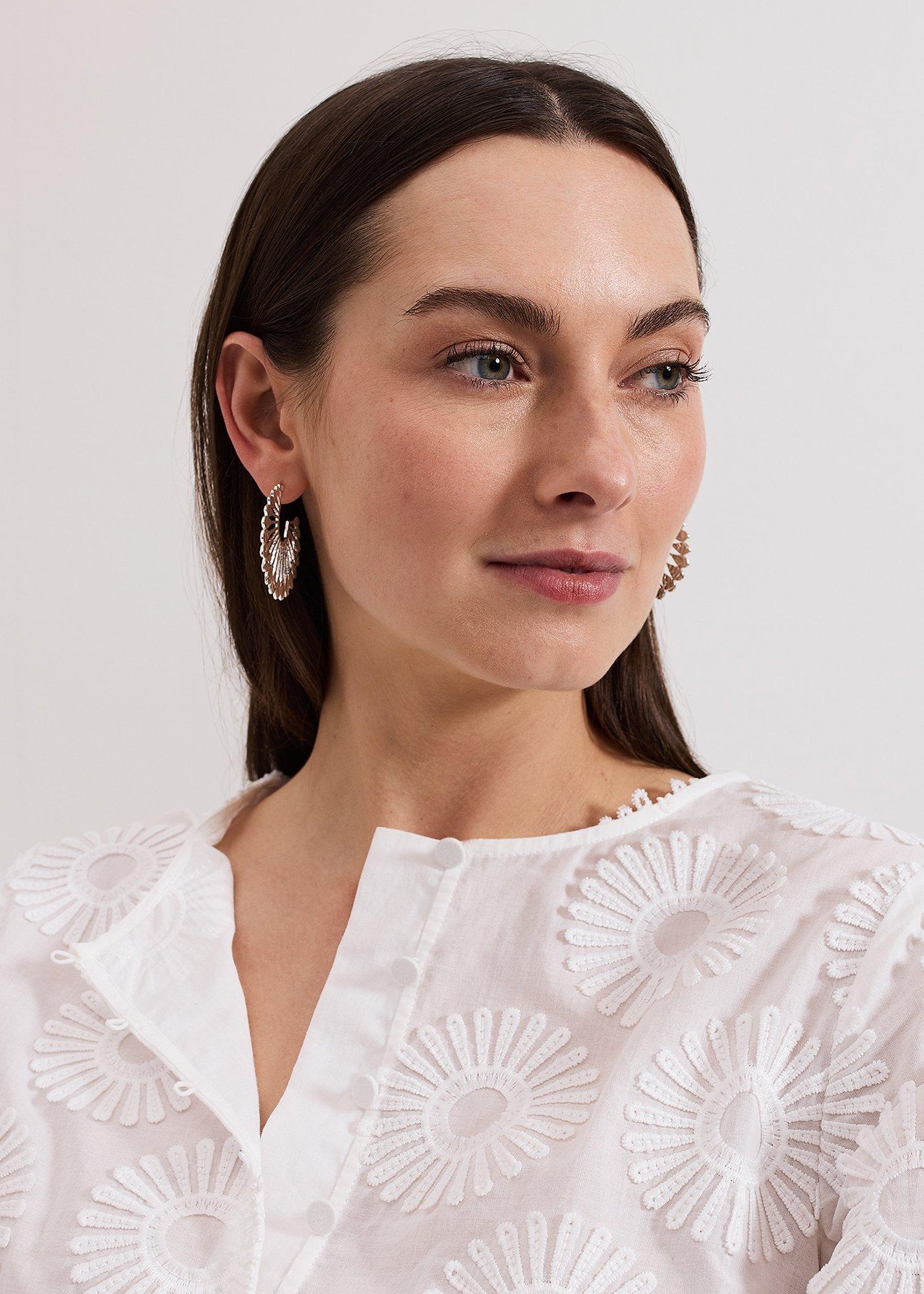 ${product-id}-Sunray Hoop Earrings-Silver-${view-type}