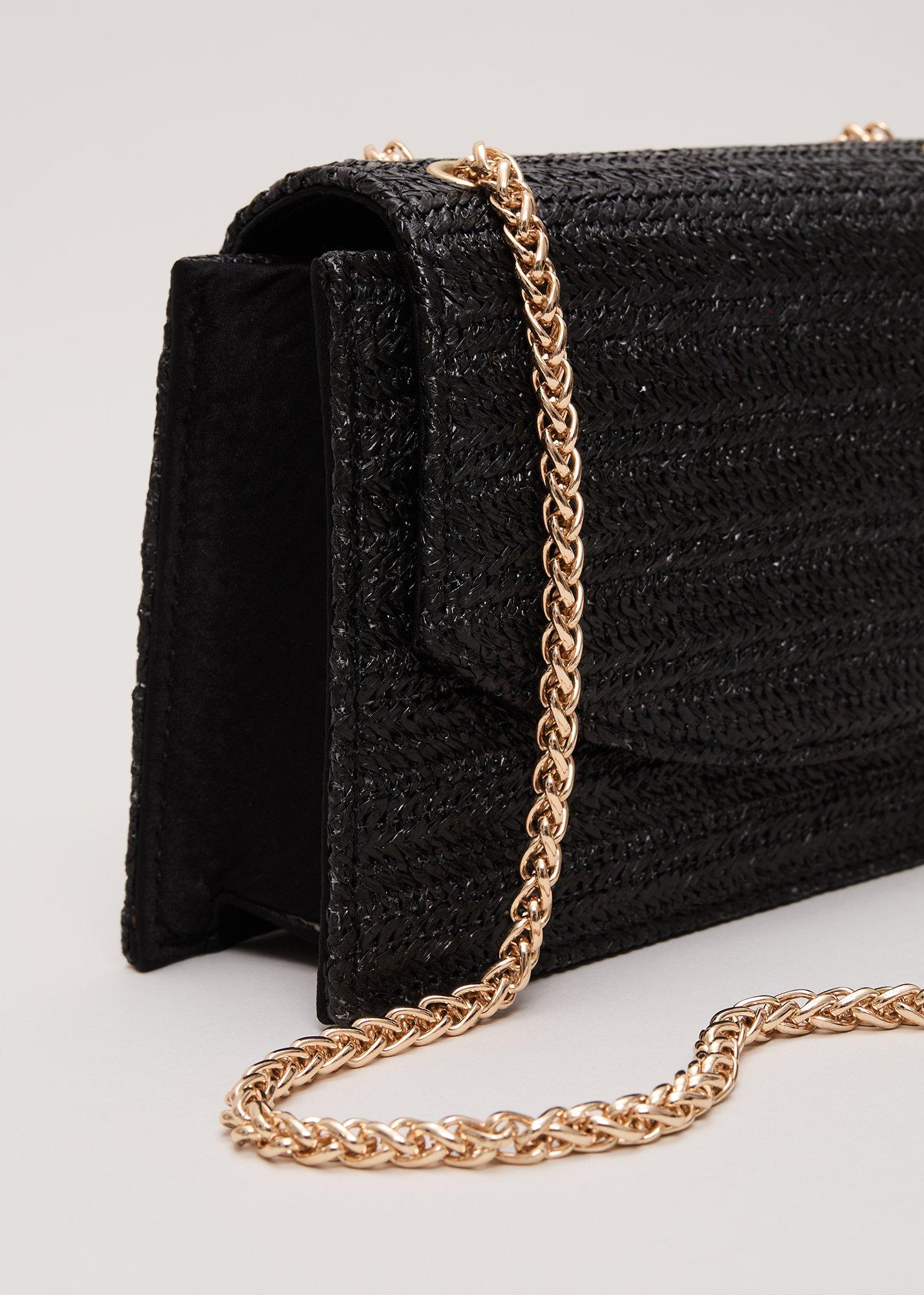 ${product-id}-Raffia Clutch Bag-Black-${view-type}