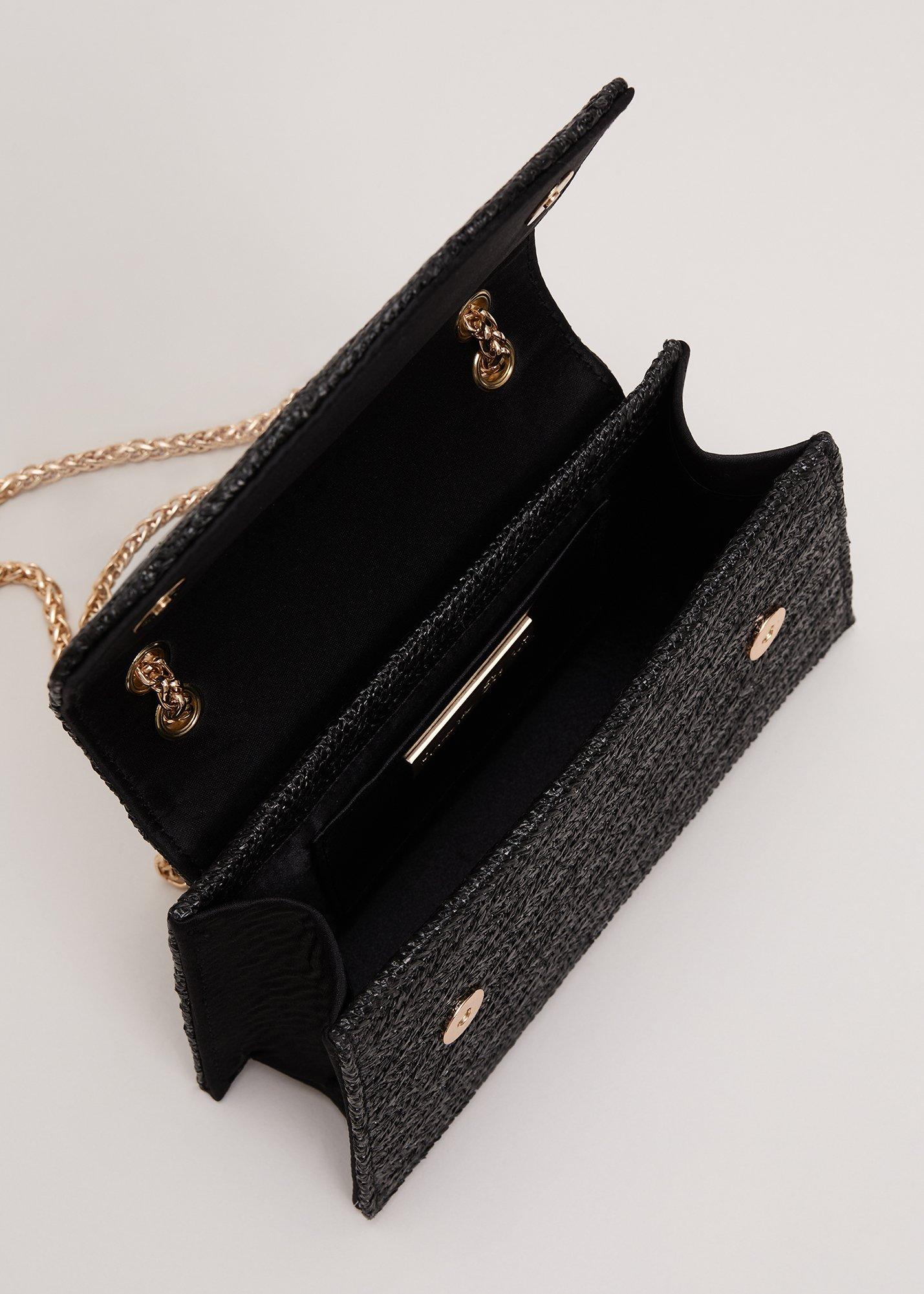 ${product-id}-Raffia Clutch Bag-Black-${view-type}