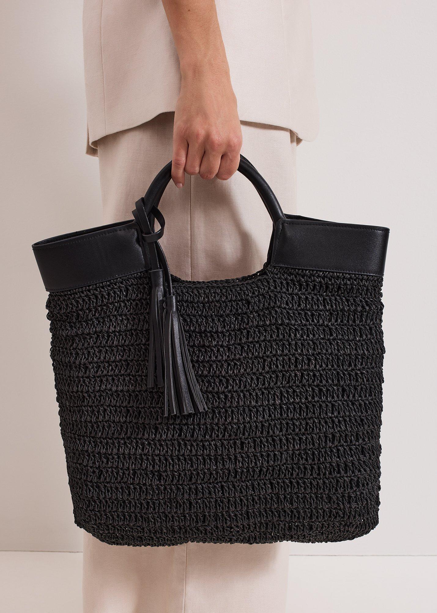 ${product-id}-Straw Shopper Bag-Black-${view-type}