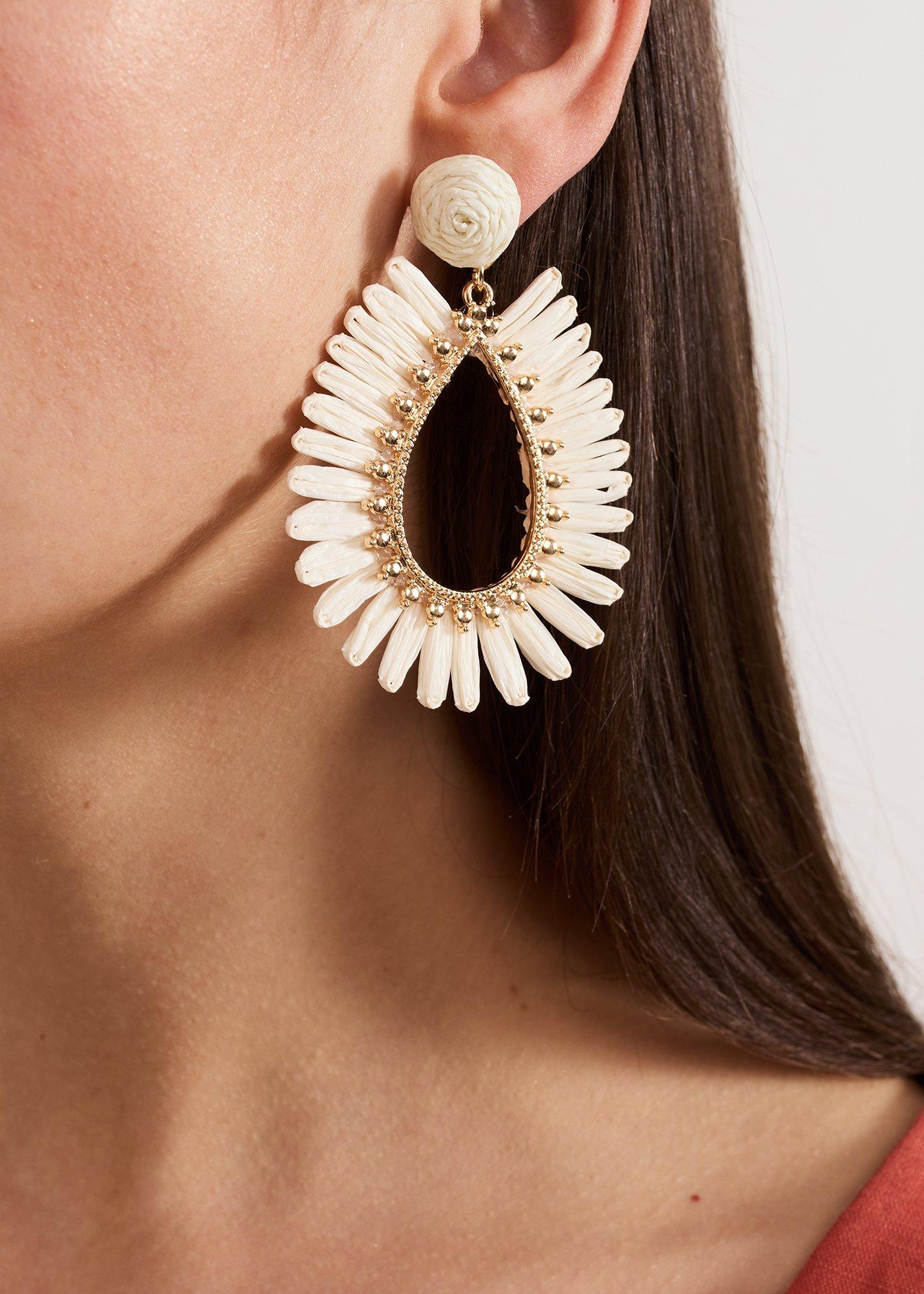 ${product-id}-Raffia Earrings-Ivory-${view-type}