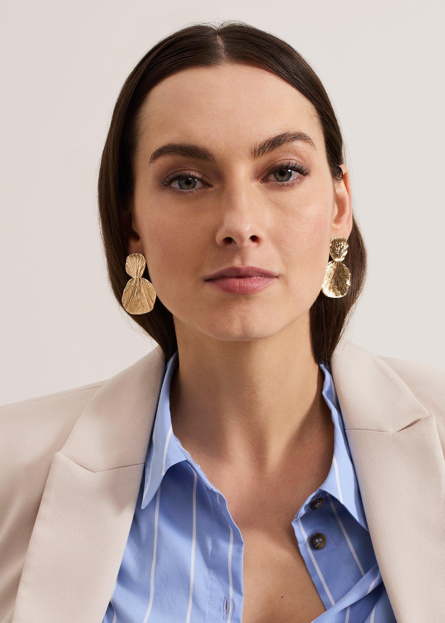 ${product-id}-Disc Drop Earrings-Gold-${view-type}