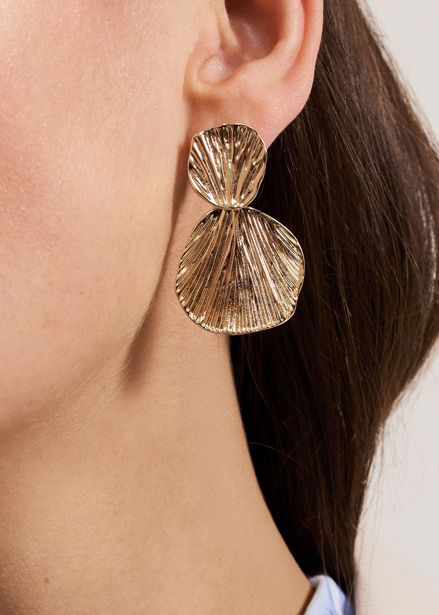 ${product-id}-Disc Drop Earrings-Gold-${view-type}