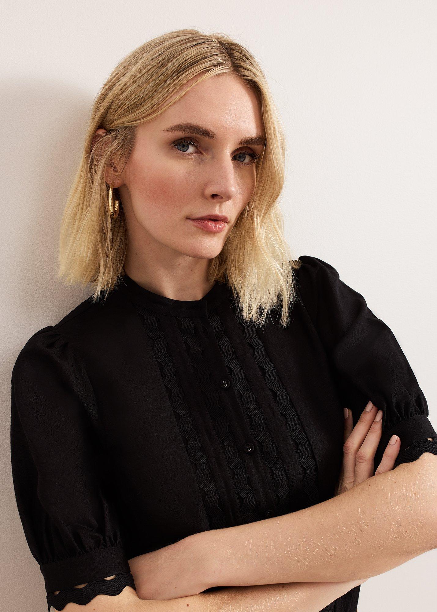 ${product-id}-Ottilie Linen Blouse-Black-${view-type}