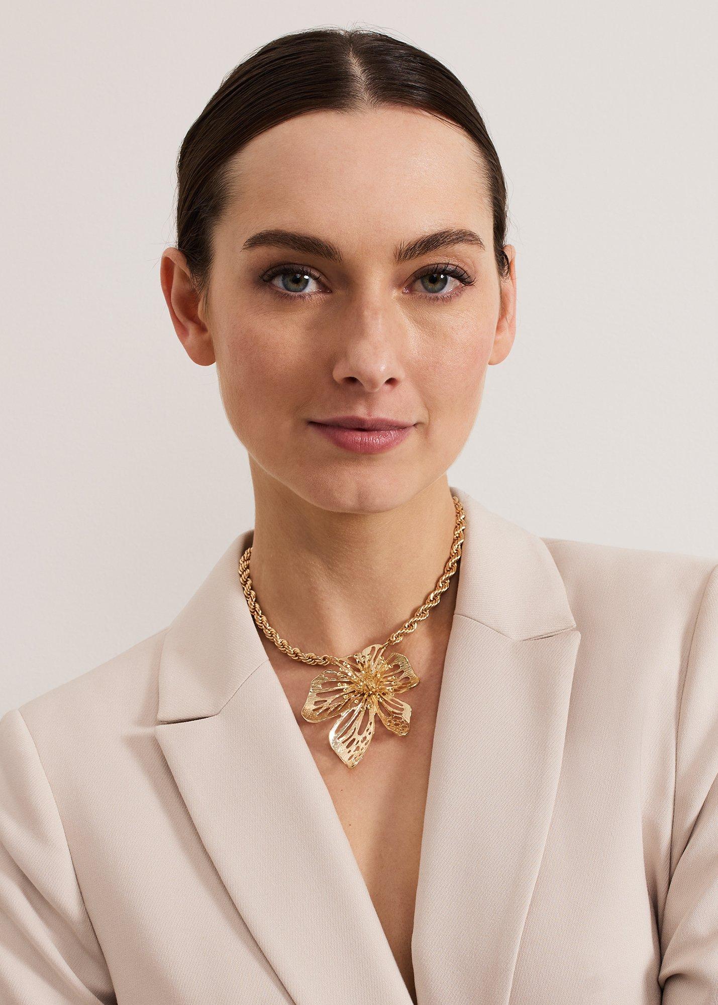 ${product-id}-Flower Necklace-Gold-${view-type}