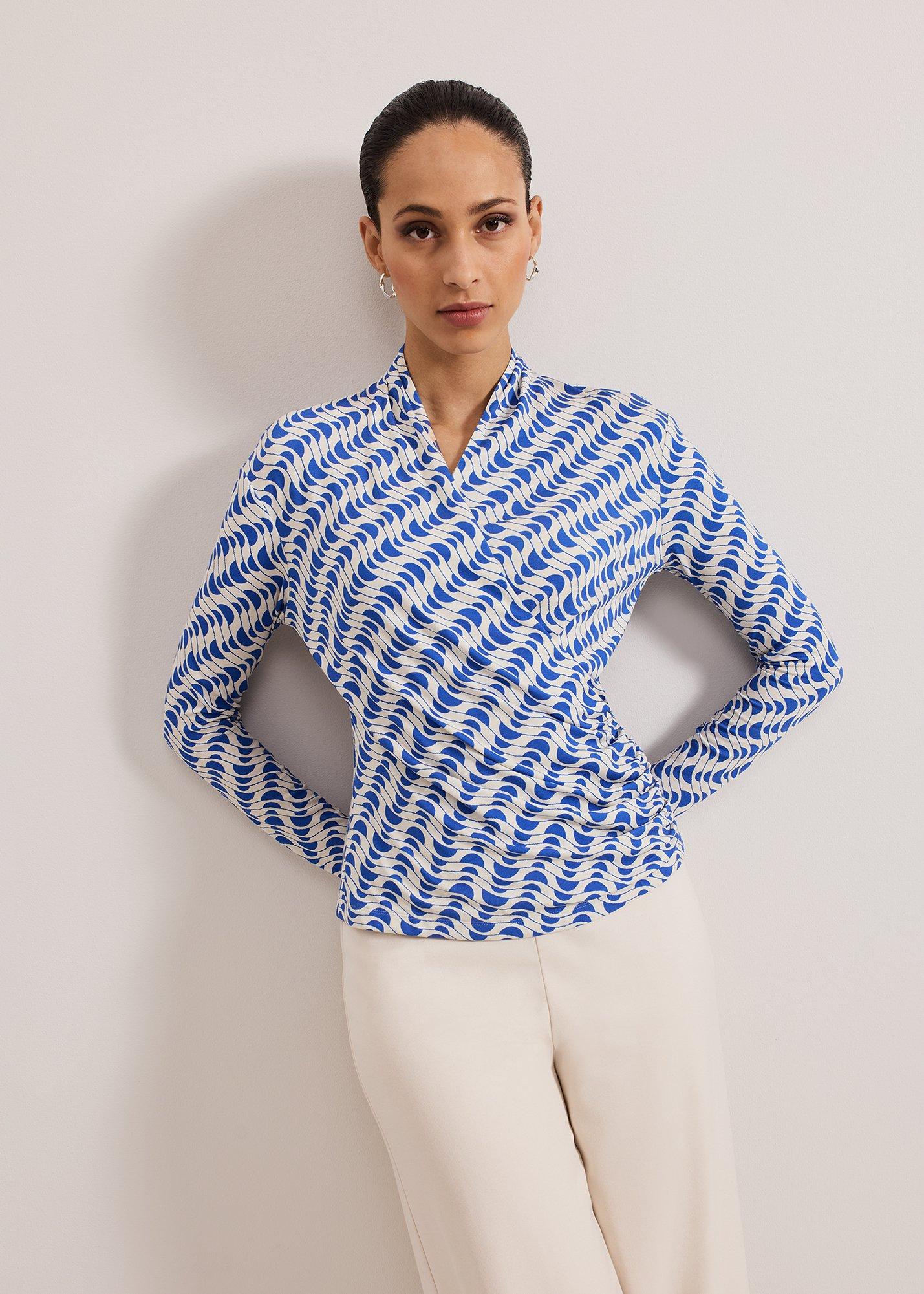 April Geo Wrap Top