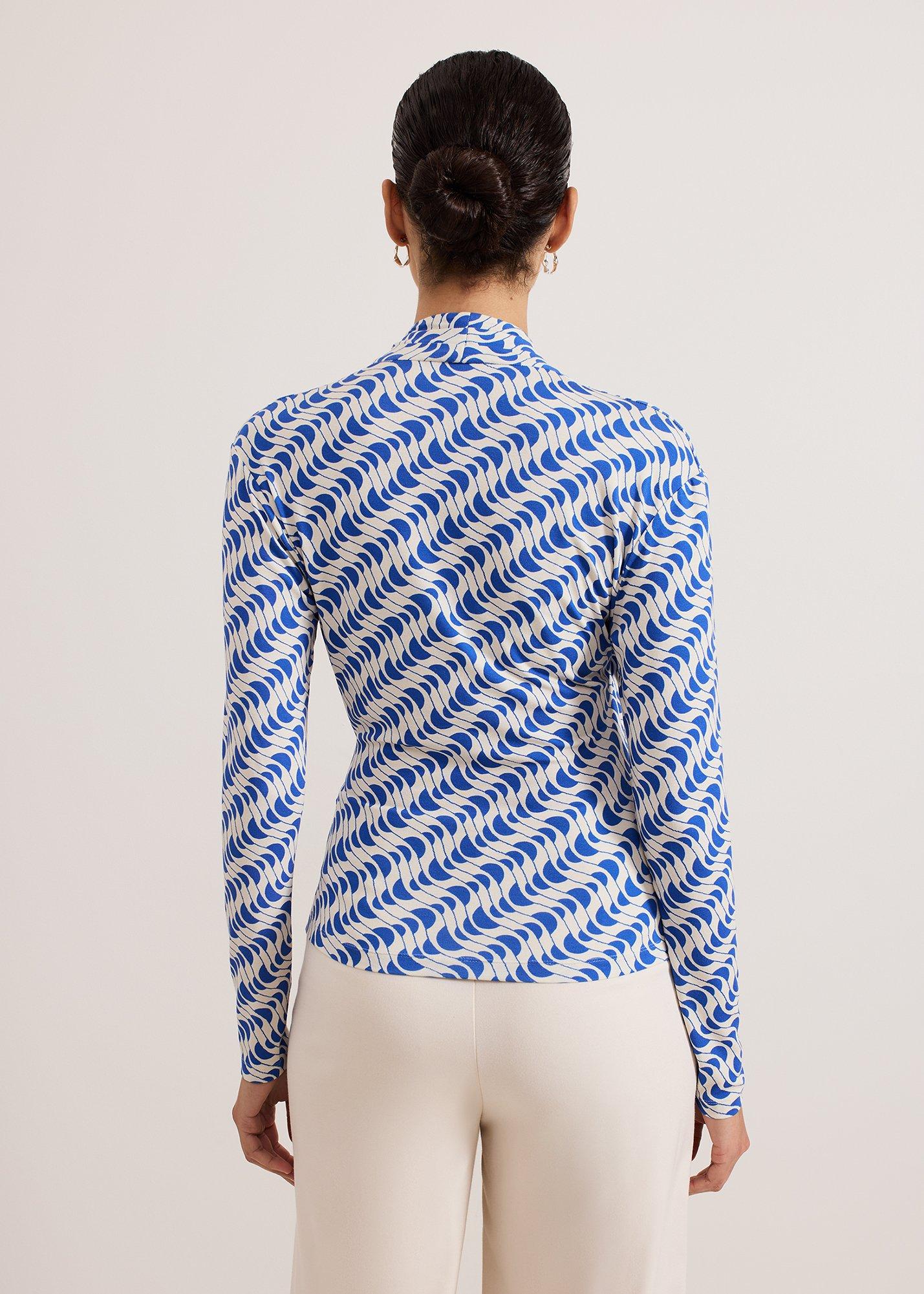 April Geo Wrap Top