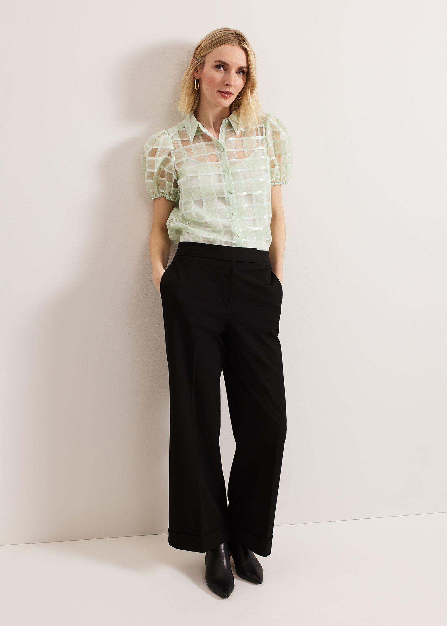 Angie Check Texture Blouse