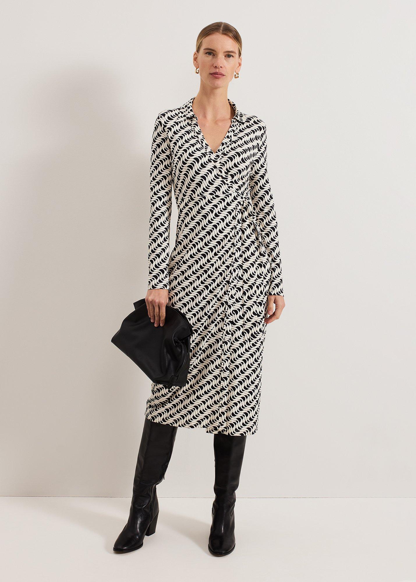 Gina Geo Wrap Jersey Dress