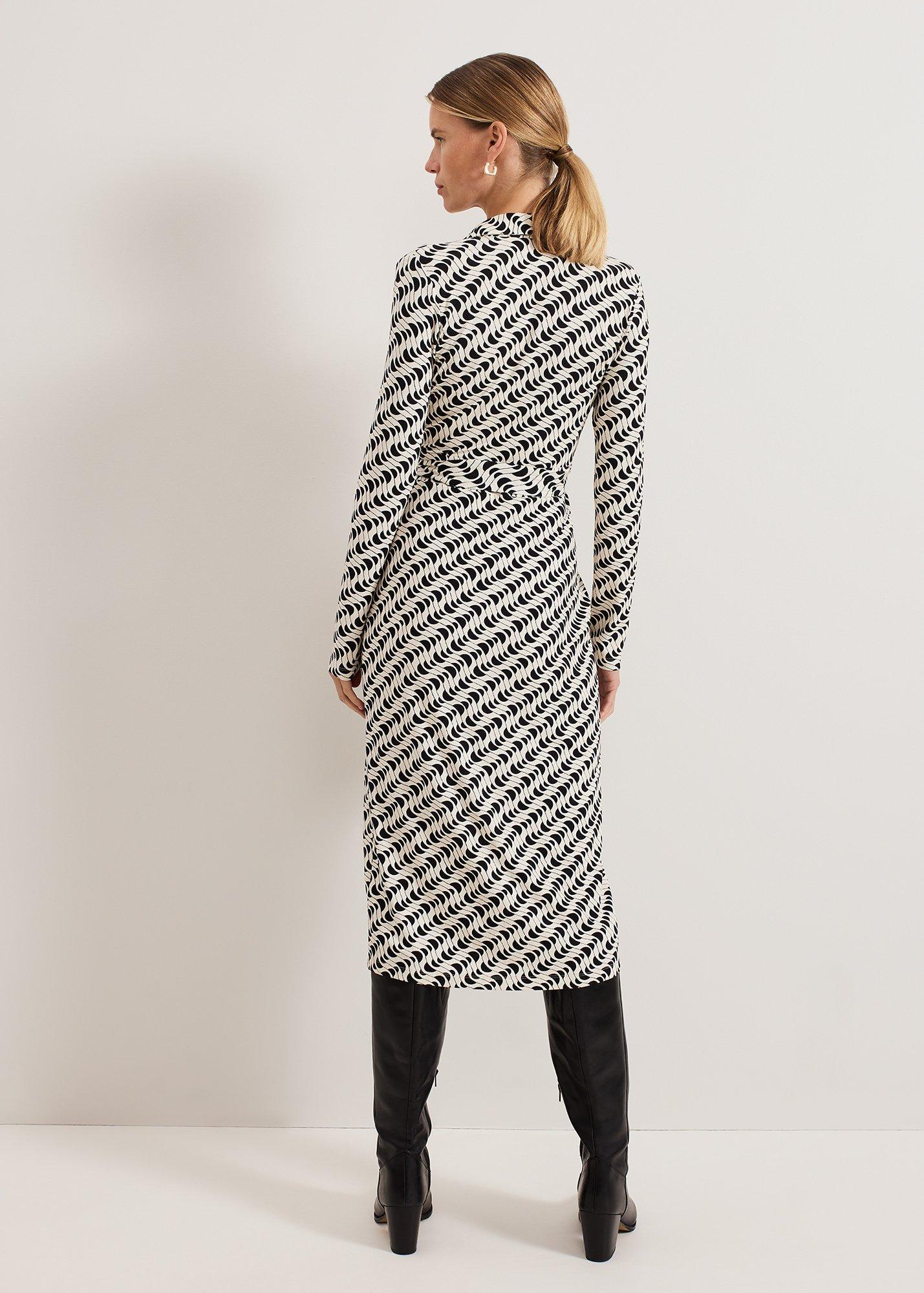 ${product-id}-Gina Geo Wrap Dress-Navy/Ivory-${view-type}