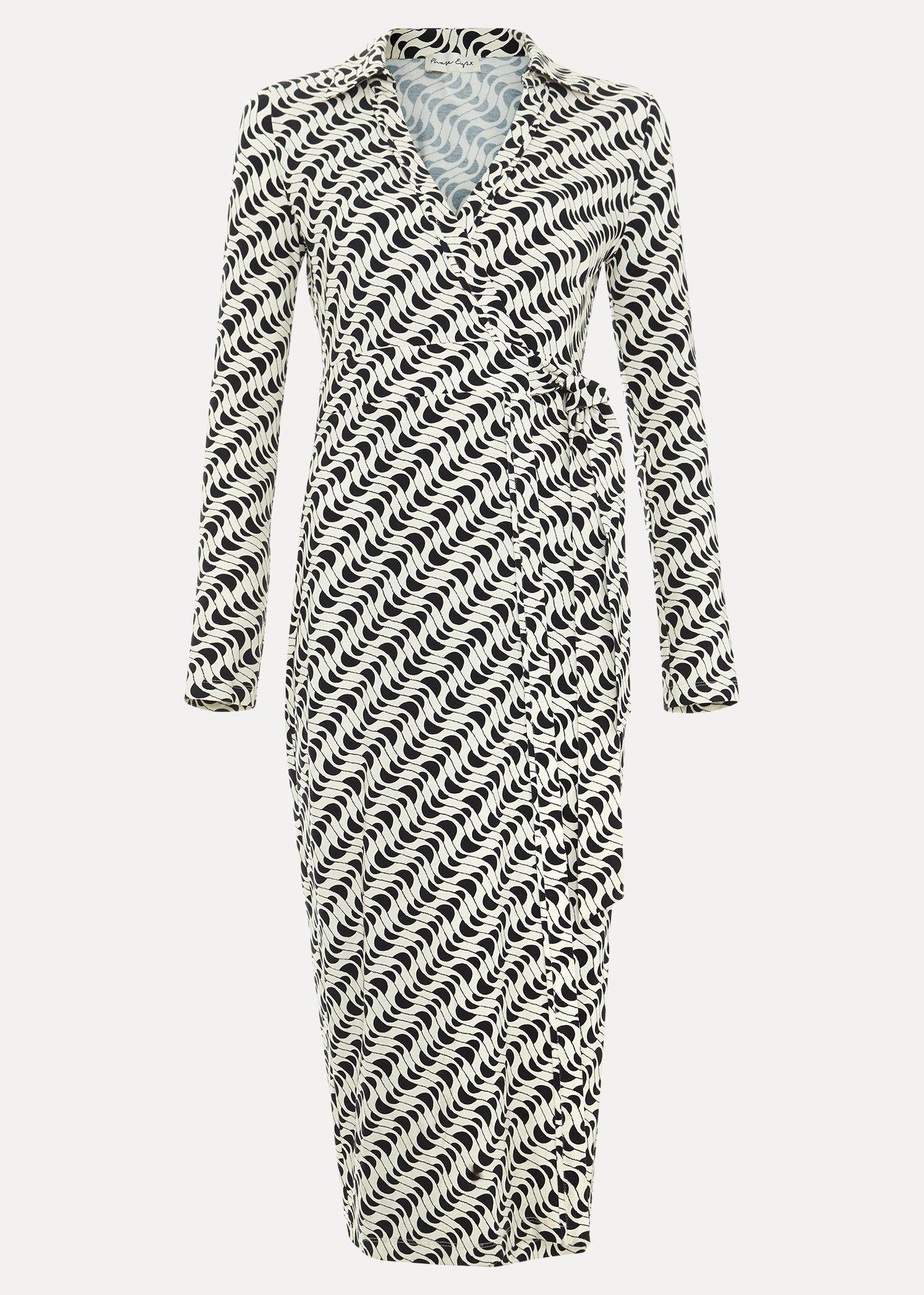 ${product-id}-Gina Geo Wrap Dress-Navy/Ivory-${view-type}