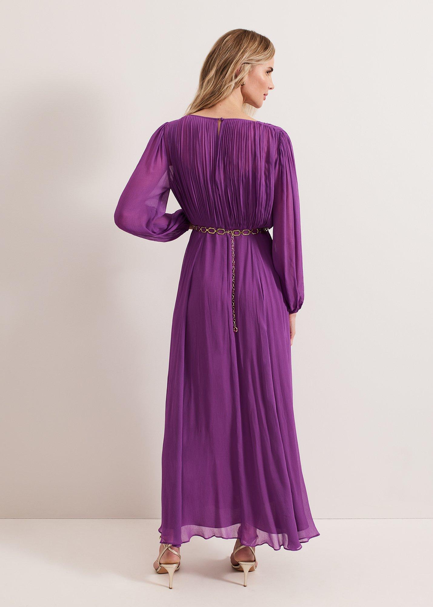 ${product-id}-Amal Pleated Dress-Purple-${view-type}