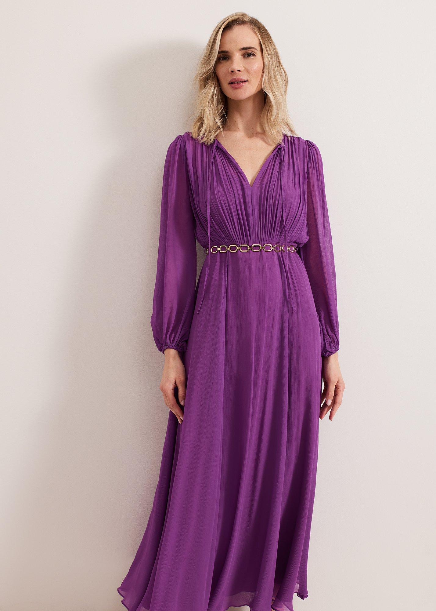 ${product-id}-Amal Pleated Dress-Purple-${view-type}
