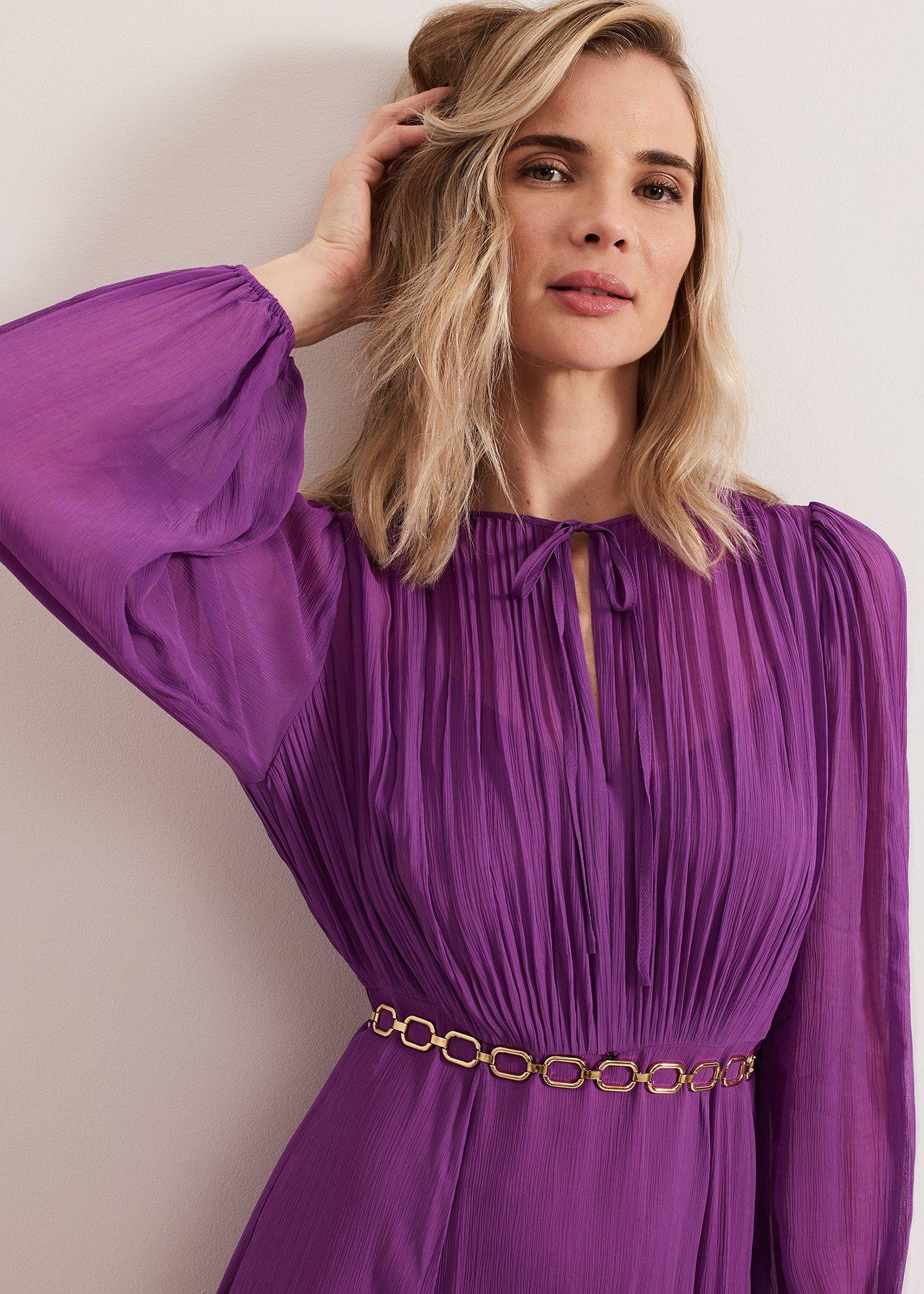 ${product-id}-Amal Pleated Dress-Purple-${view-type}