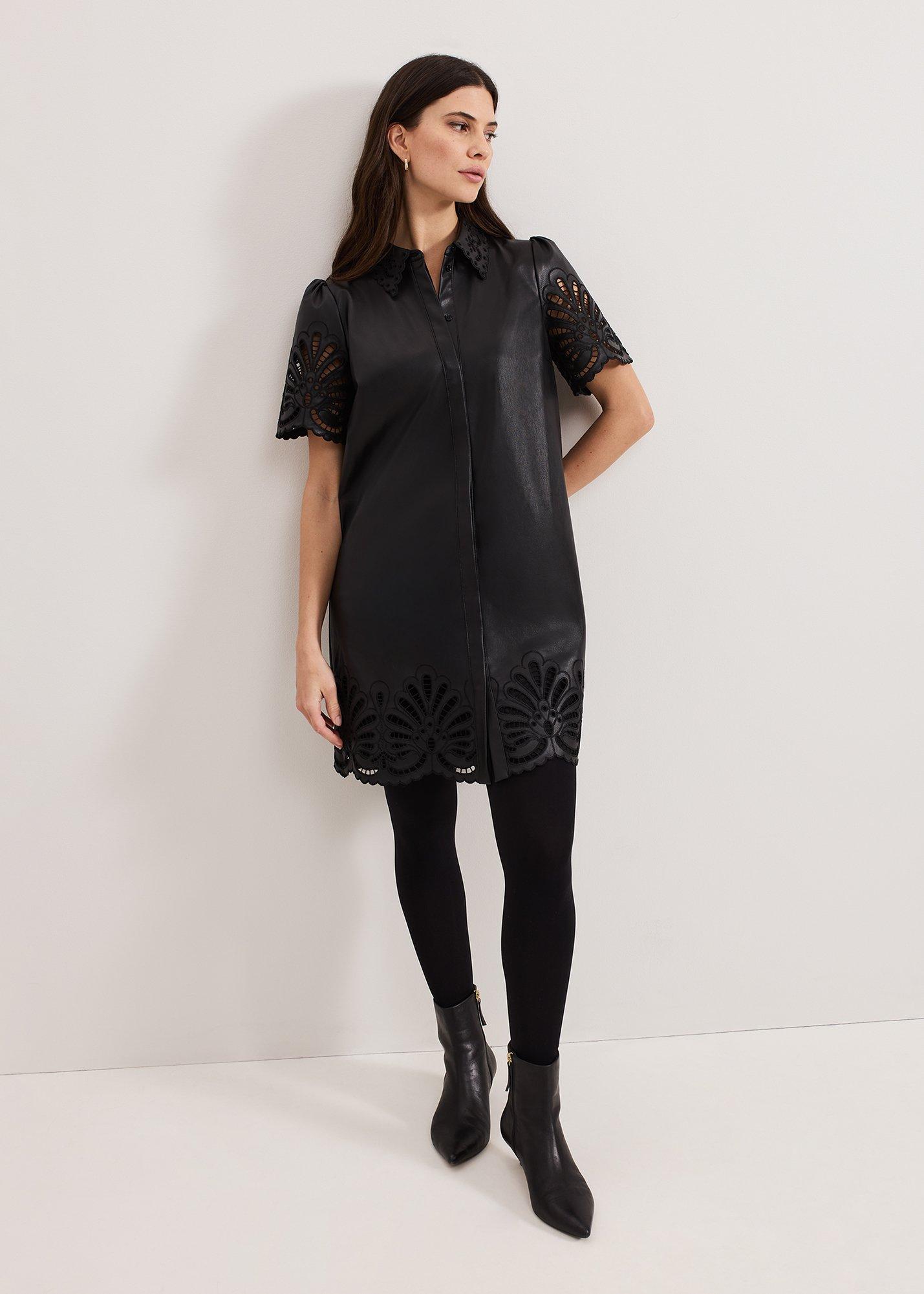 ${product-id}-Cutwork Pu Dress-Black-${view-type}