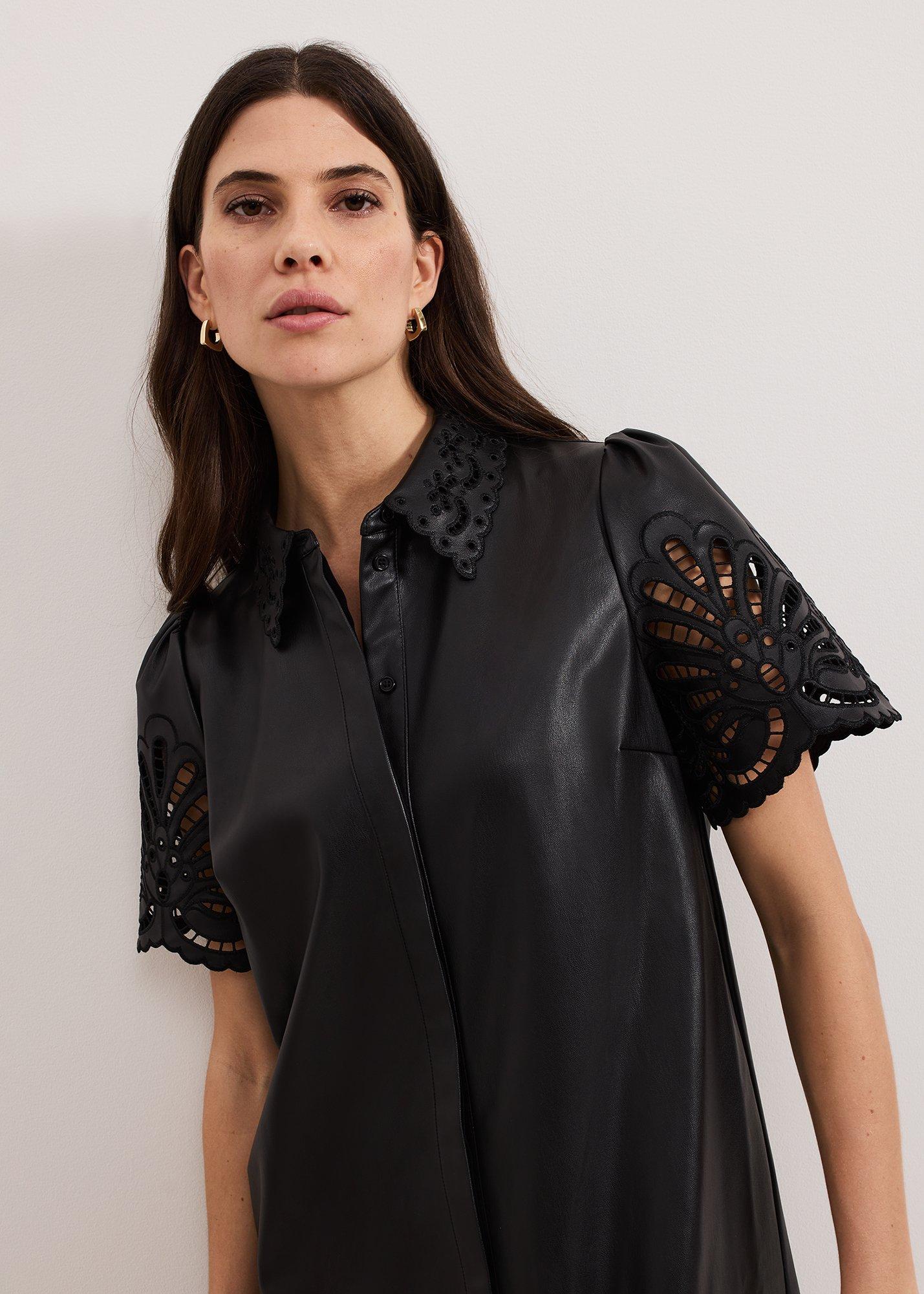 ${product-id}-Cutwork Pu Dress-Black-${view-type}