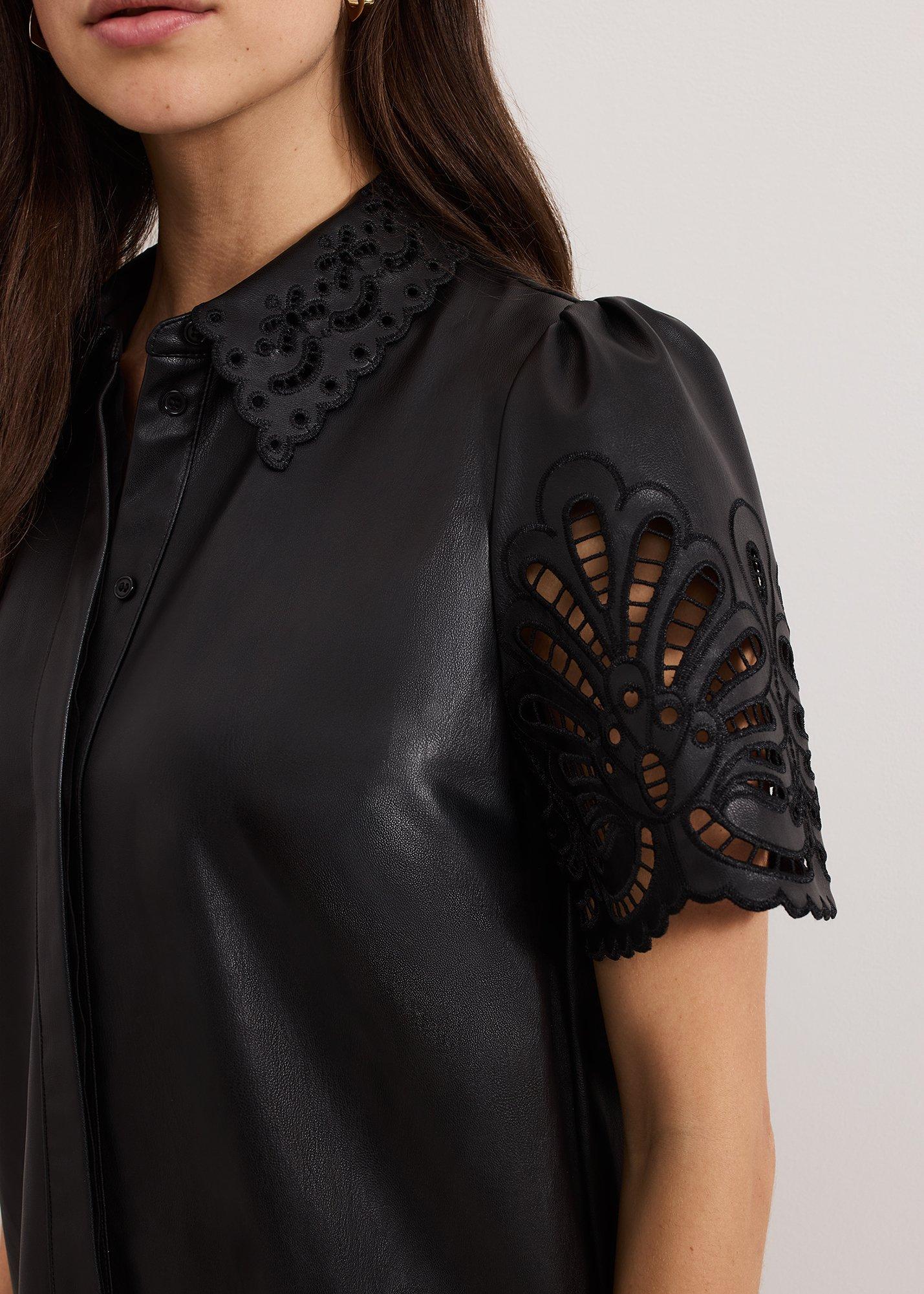 ${product-id}-Cutwork Pu Dress-Black-${view-type}